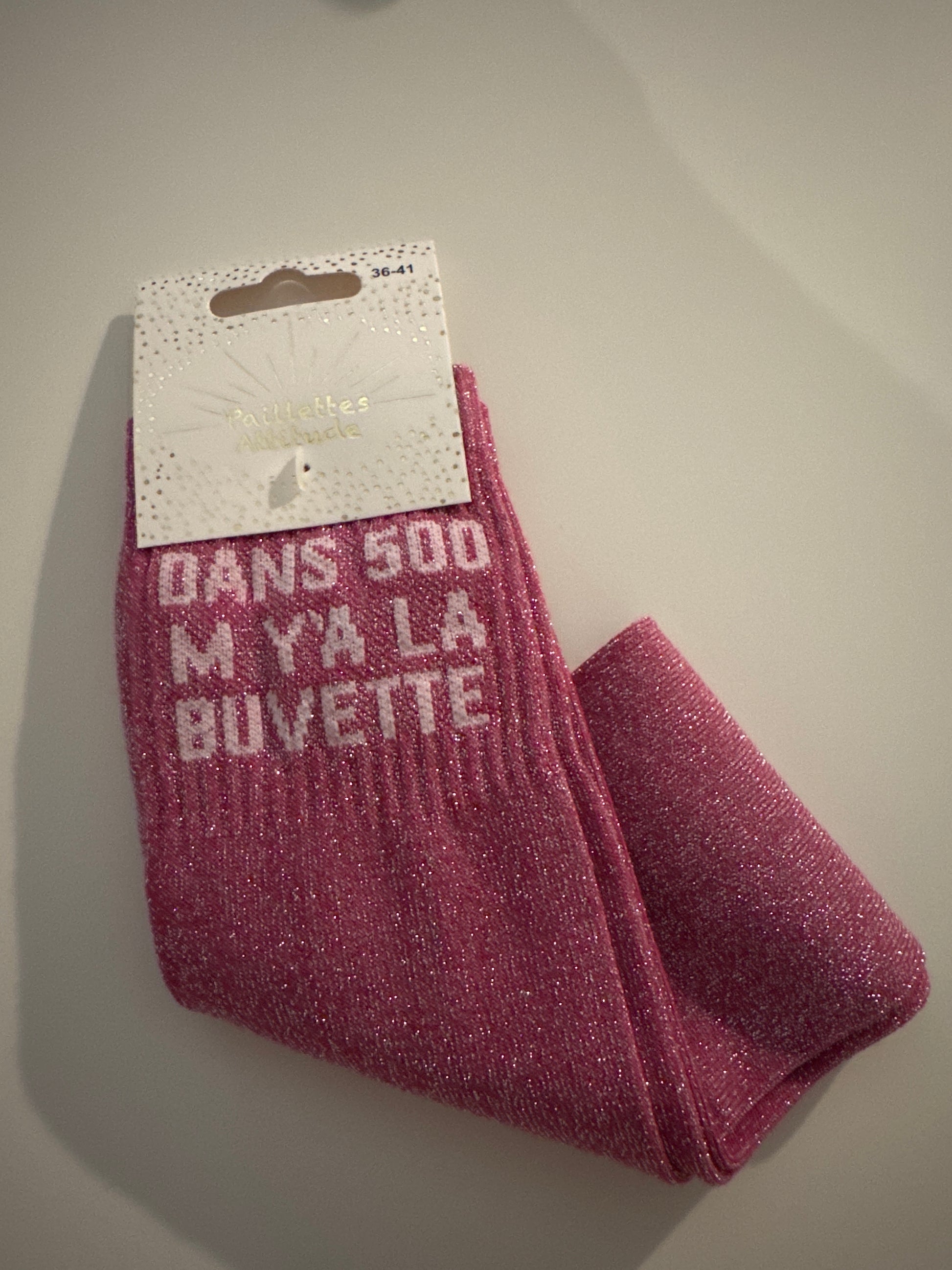 Chaussette équitation « dans 500 M y’a la buvette