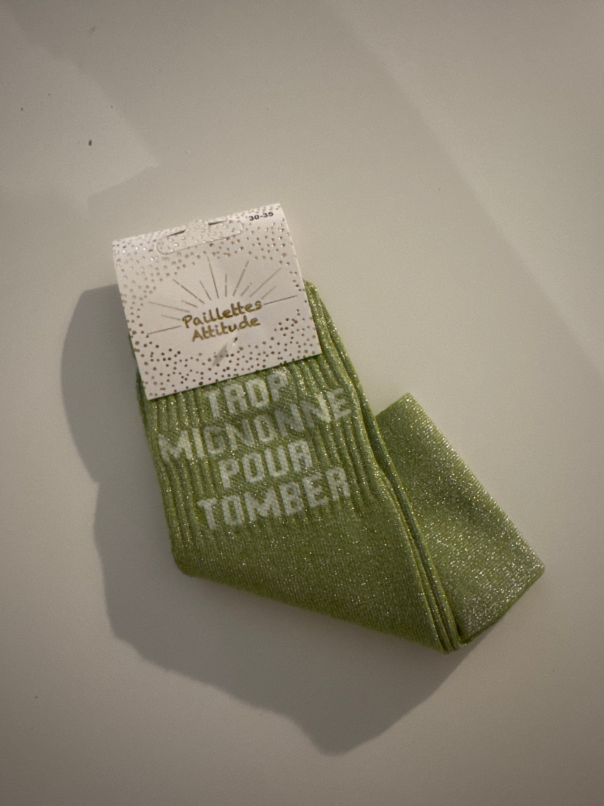 Chaussette pailletée TROP MIGNONE POUR TOMBER 30/35