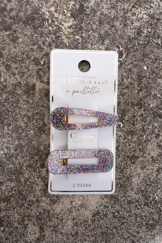 Barrette pailletée