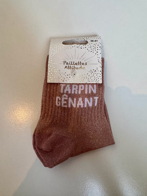Chaussettes Rose Pailletée « Tarpin Gênant »
