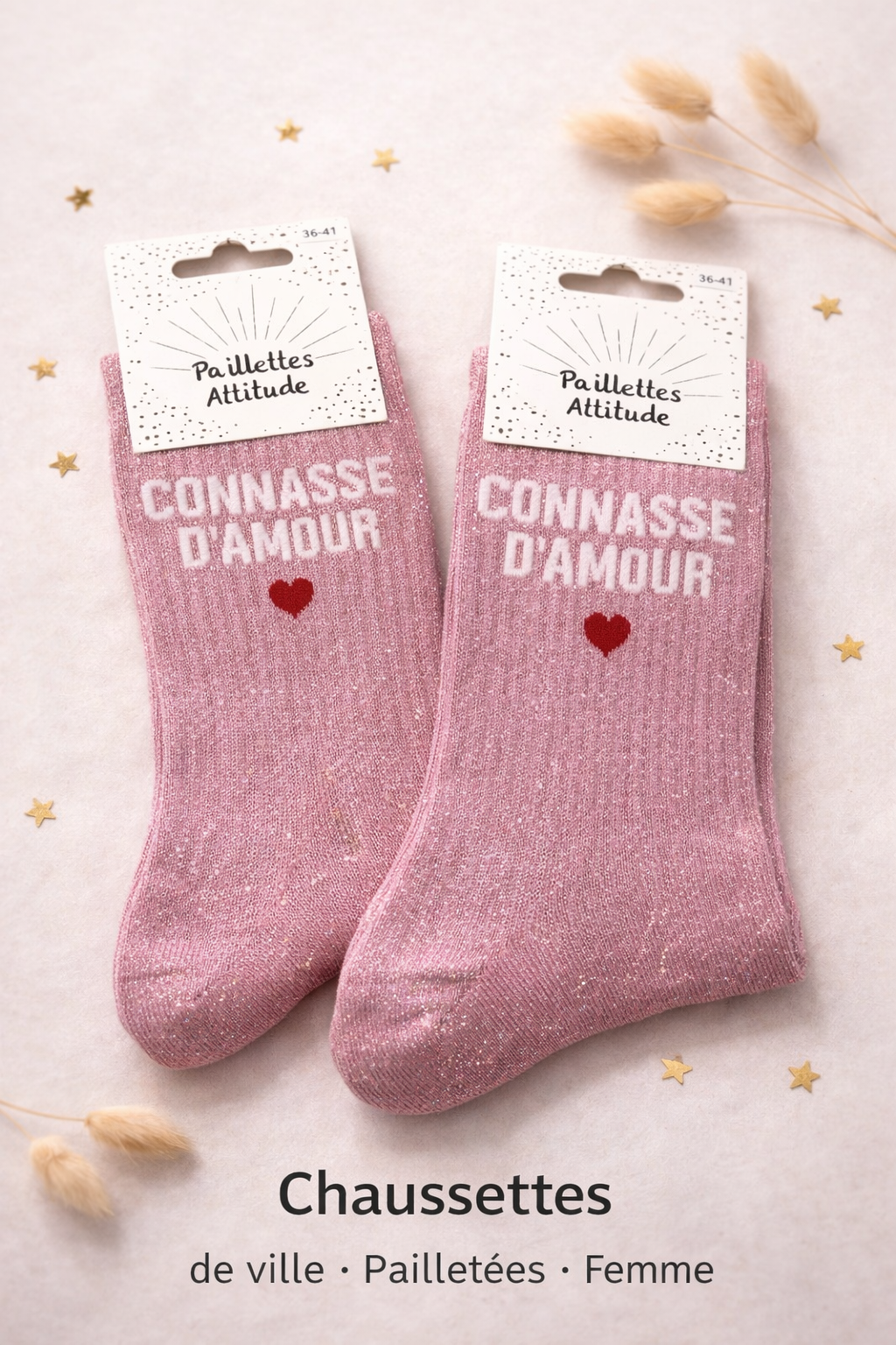 Chaussettes de ville pailletée