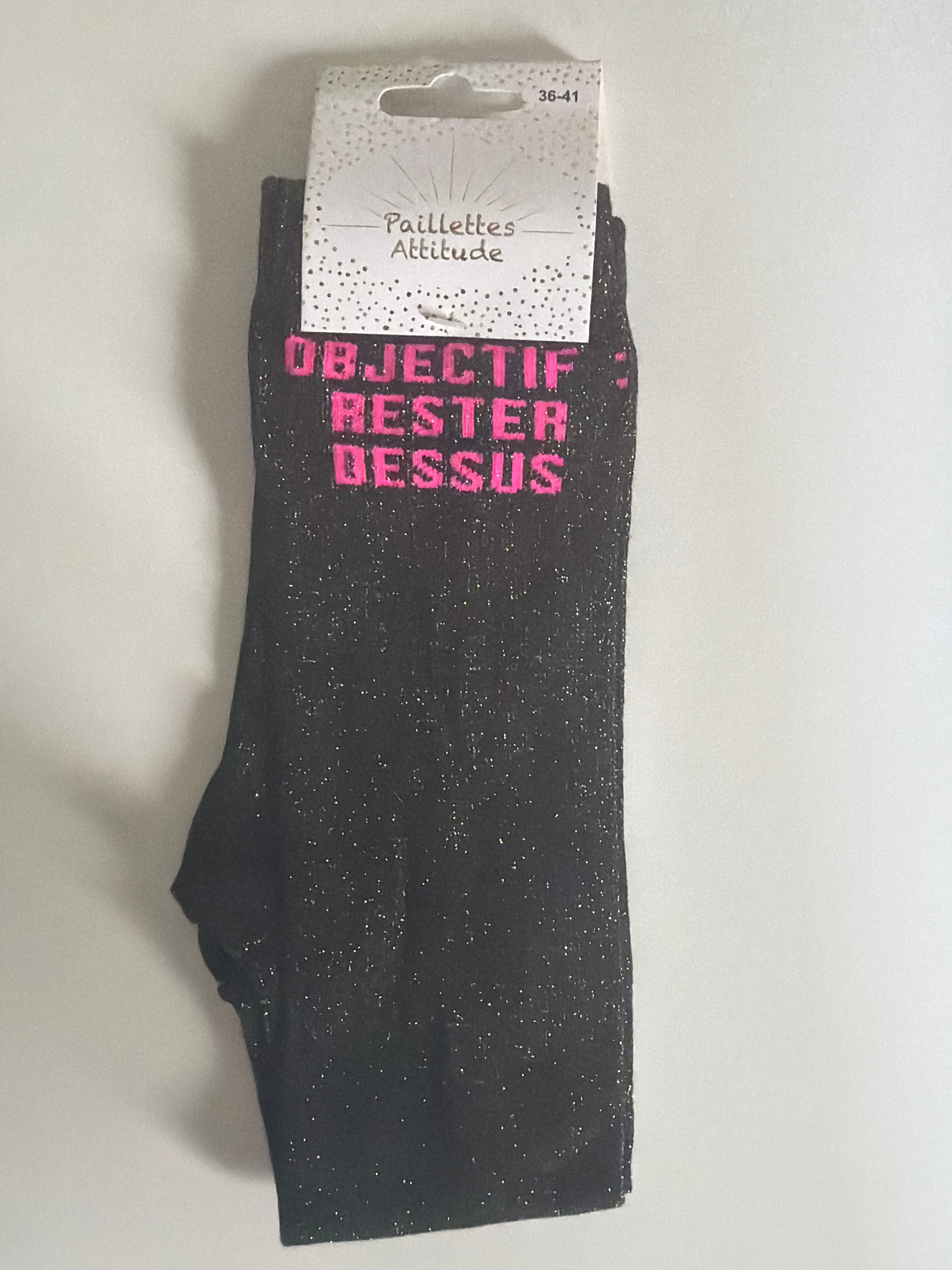 Chaussette pailletée équitation 36-41 OBJECTIF : RESTER DESSUS