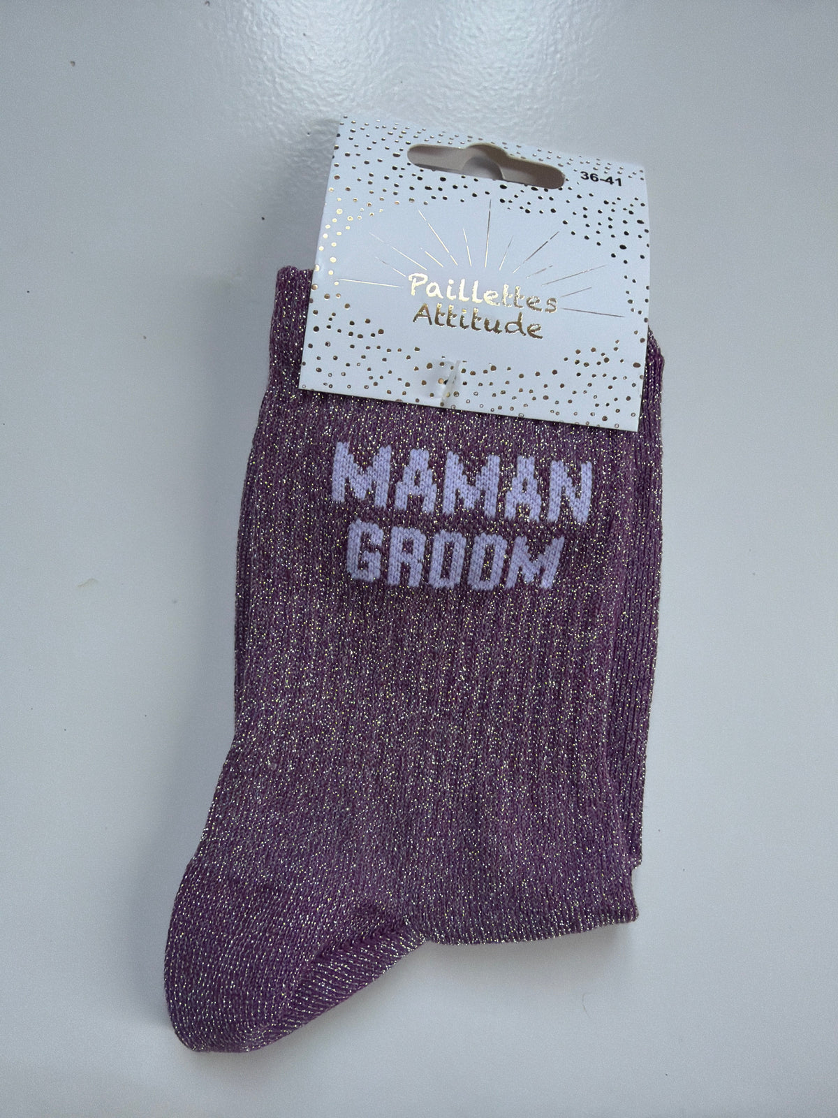 Chaussette de ville pailletée 36-41 MAMAN GROOM