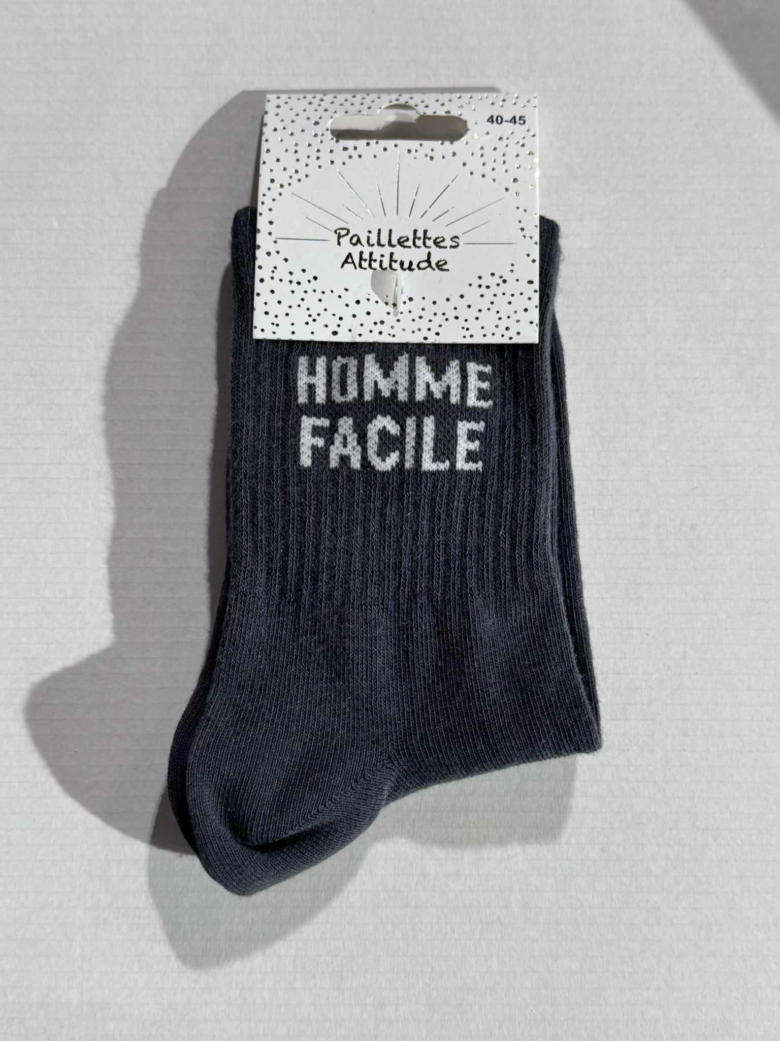 Chaussettes Noir « Homme Facile »