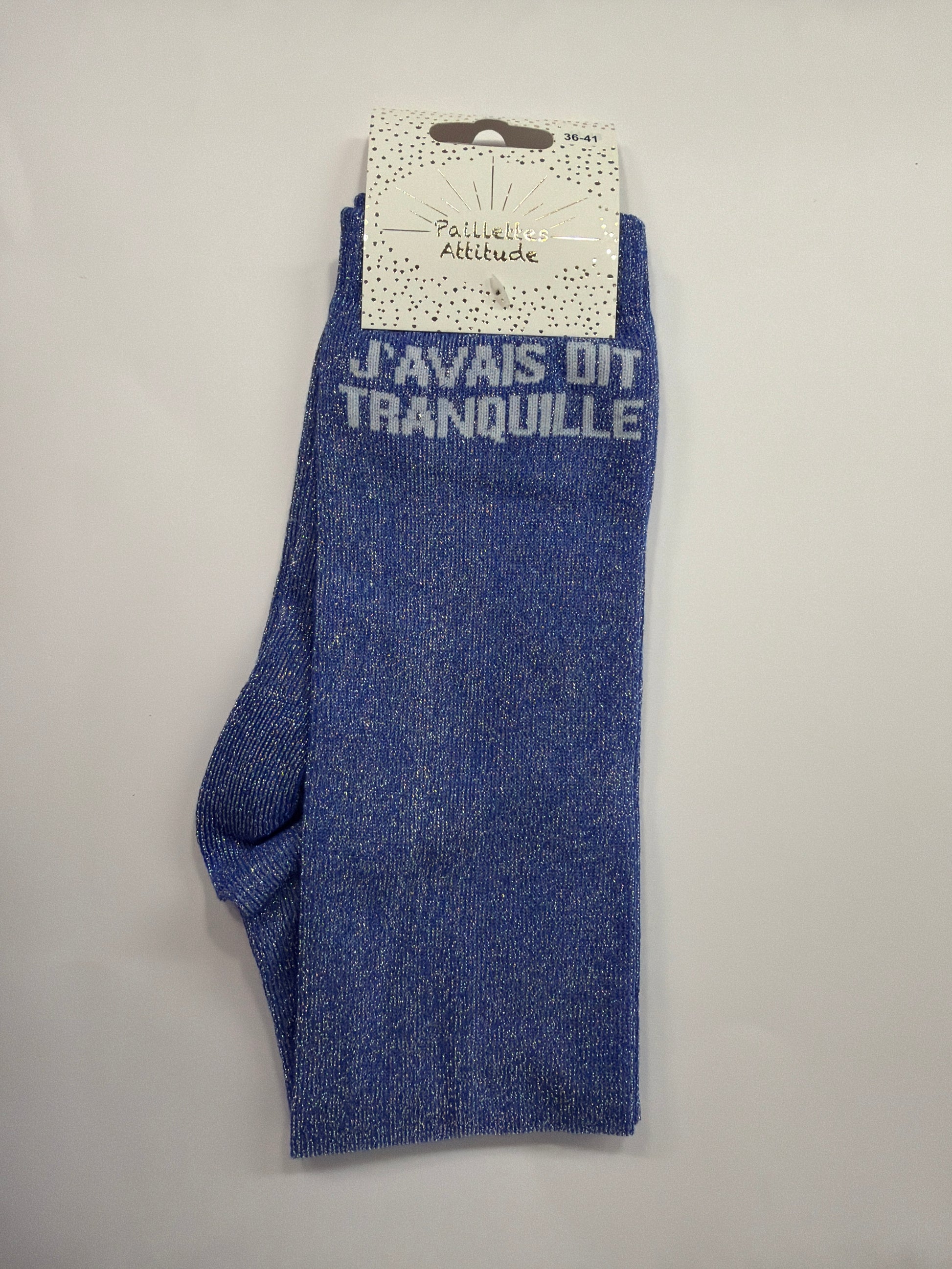 Chaussette pailletée équitation 36-41 J’AVAIS DIT TRANQUILLE