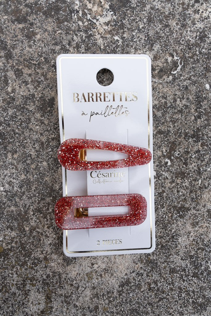 Barrette pailletée