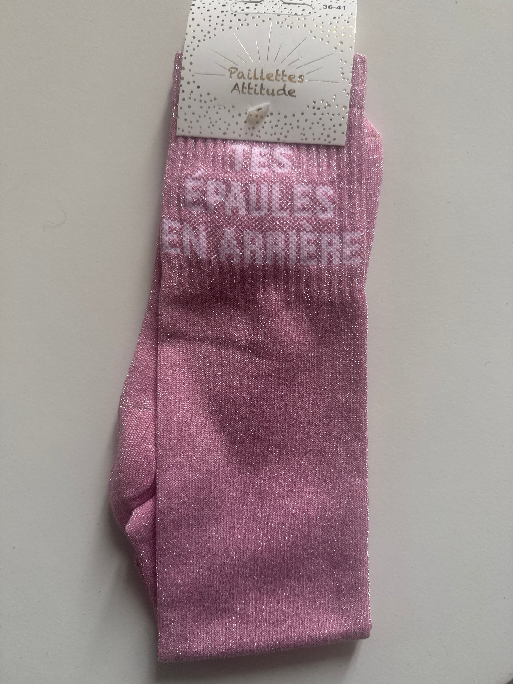 chaussette pailletée TES ÉPAULES EN ARRIÈRE 36/41