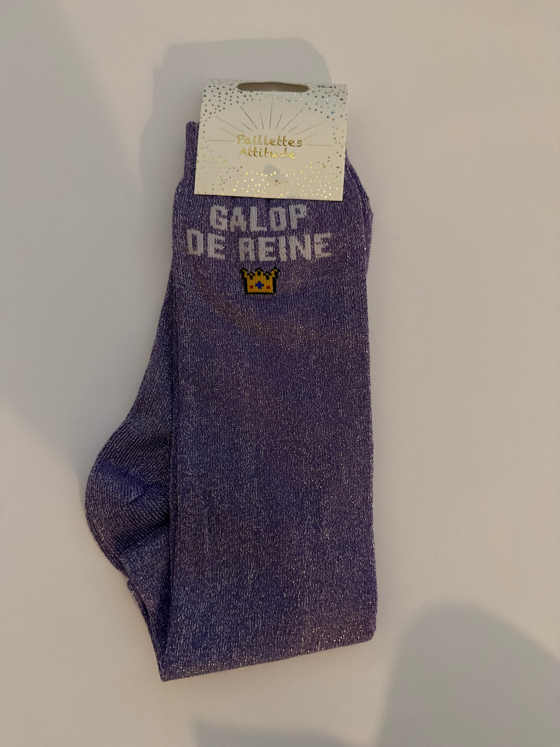 Chaussette pailletée équitation 36-41 GALOP DE REINE 👑