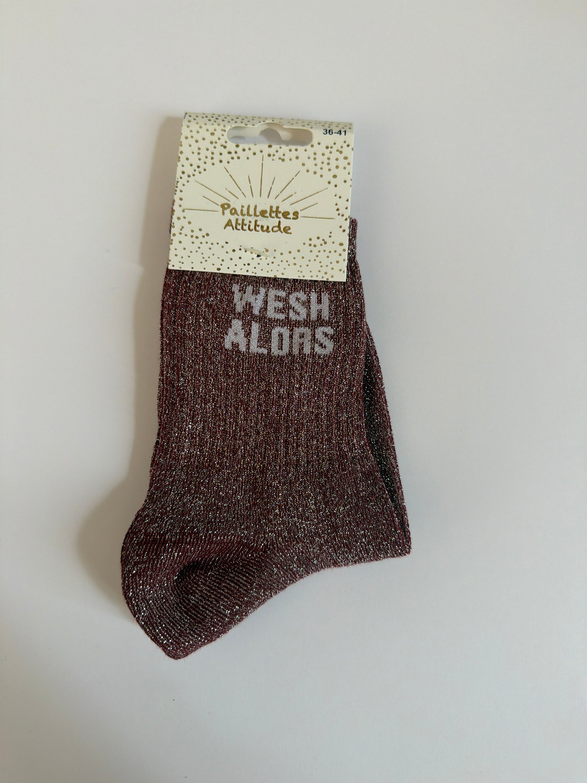 Chaussette de ville pailletée 36-41 WESH ALORS