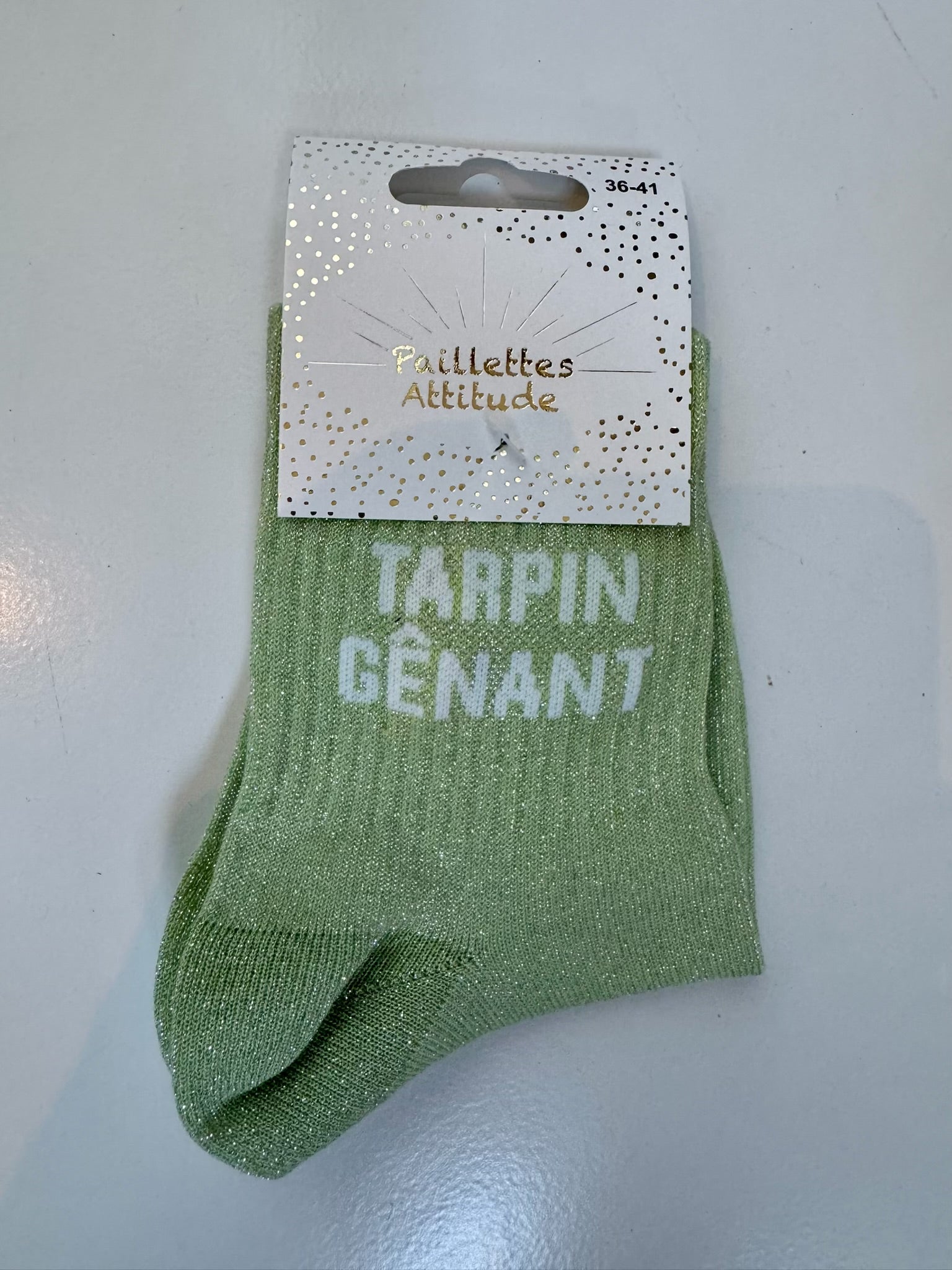 Chaussettes Vert Pailletée « Tarpin Gênant »