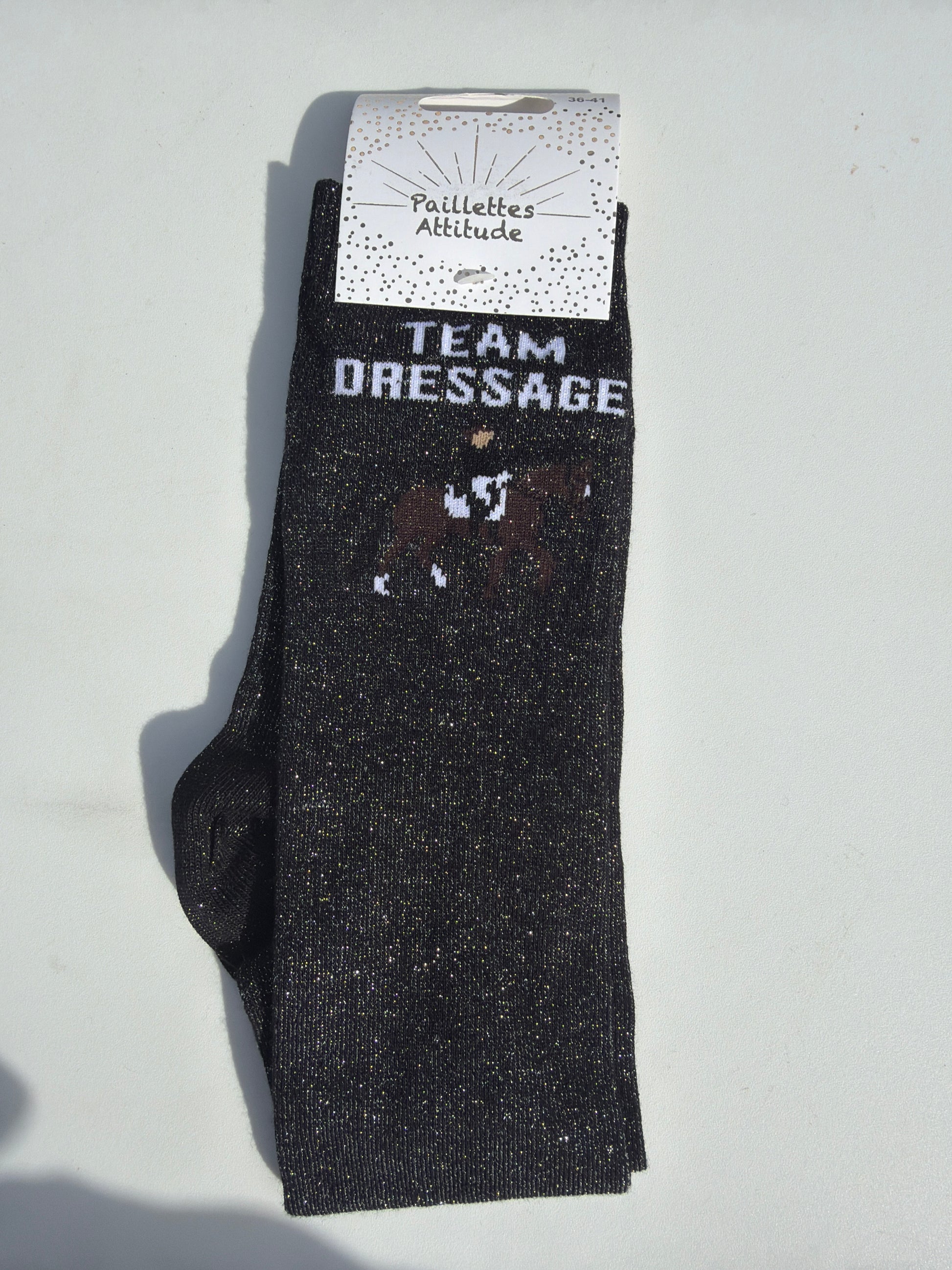 Chaussette pailletée équitation 36-41 TEAM DRESSAGE