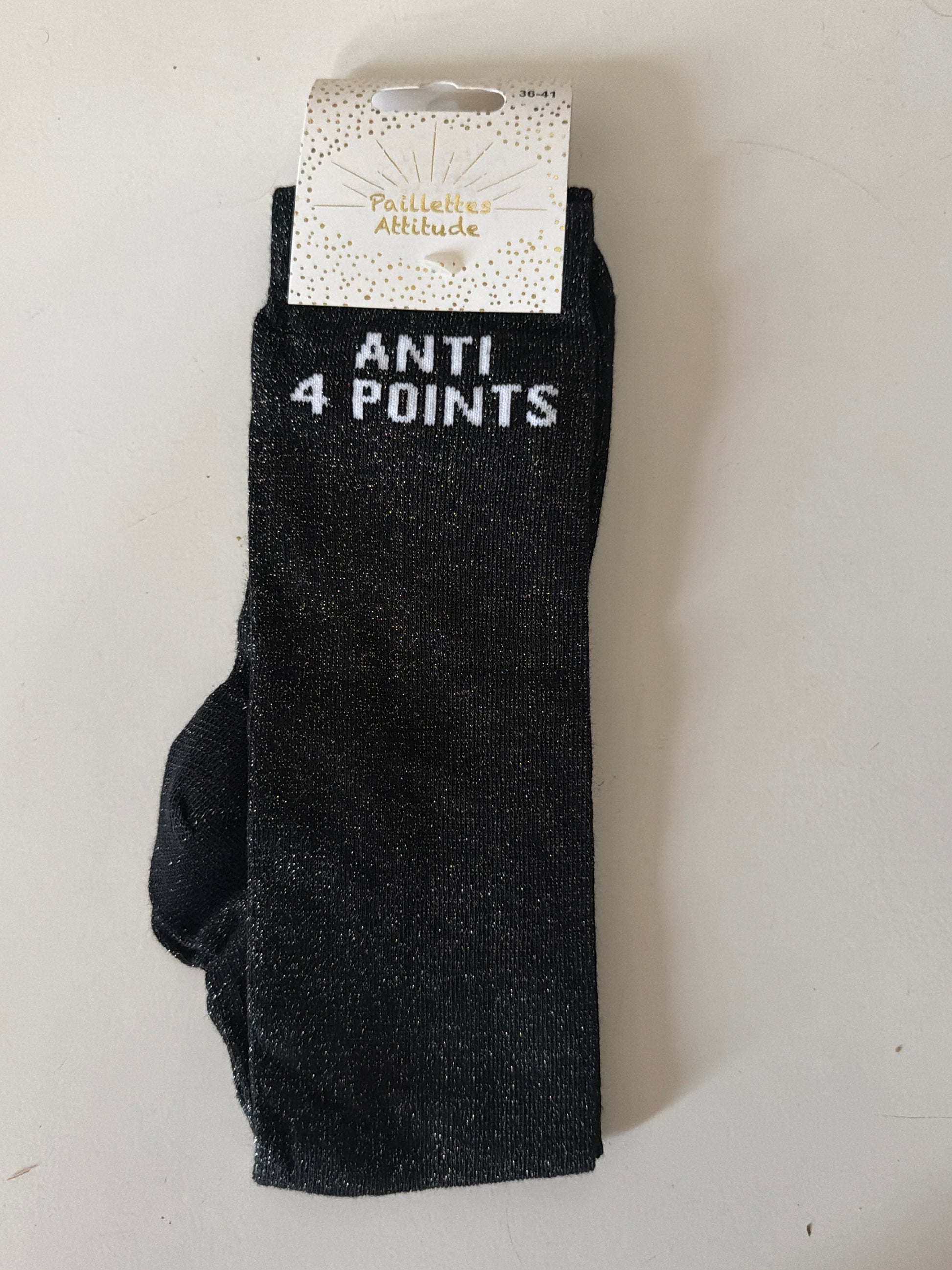 Chaussette pailletée équitation 36-41 ANTI 4 POINTS