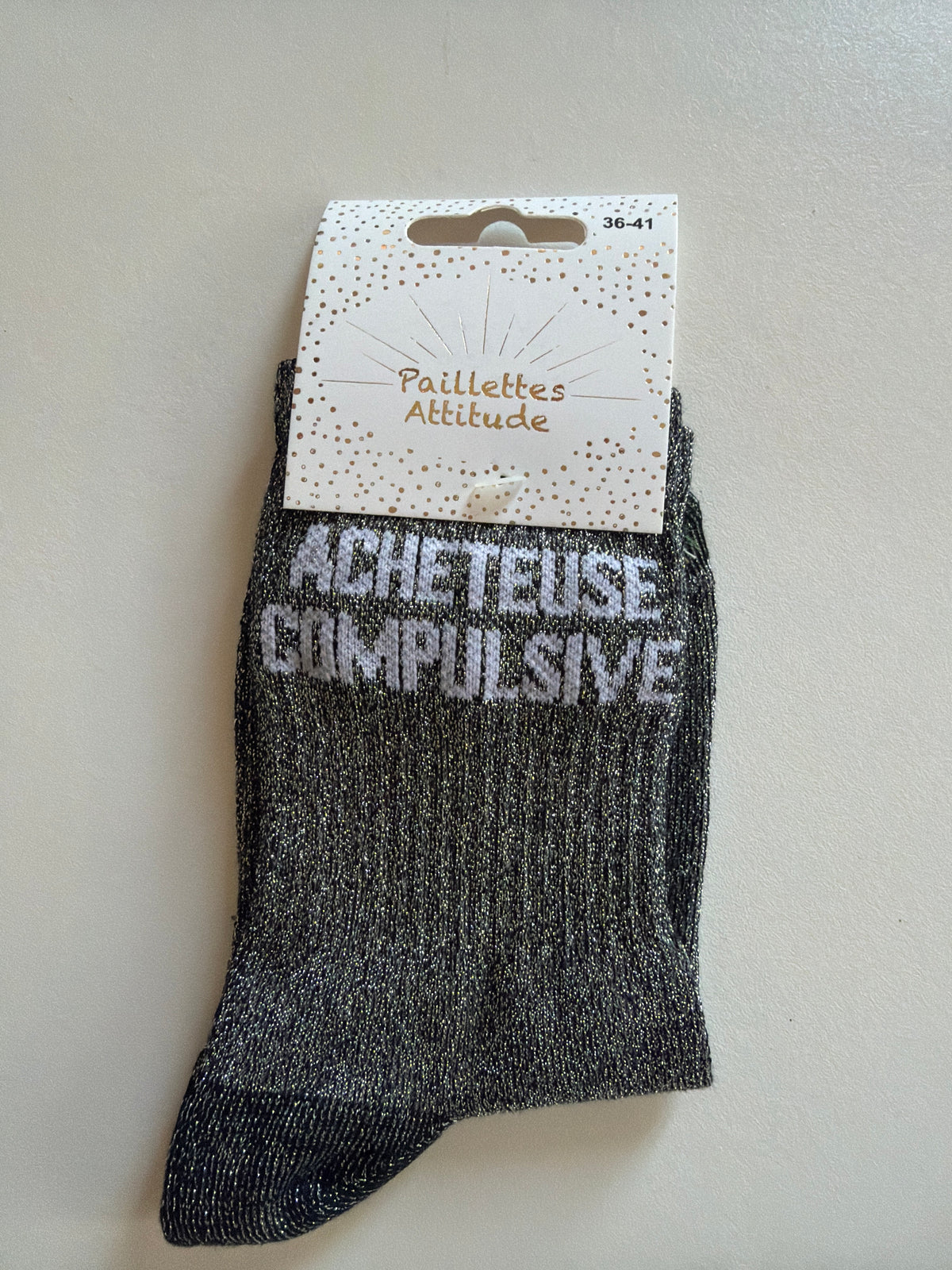 Chaussette de ville pailletée 36-41 ACHETEUSE COMPULSIVE