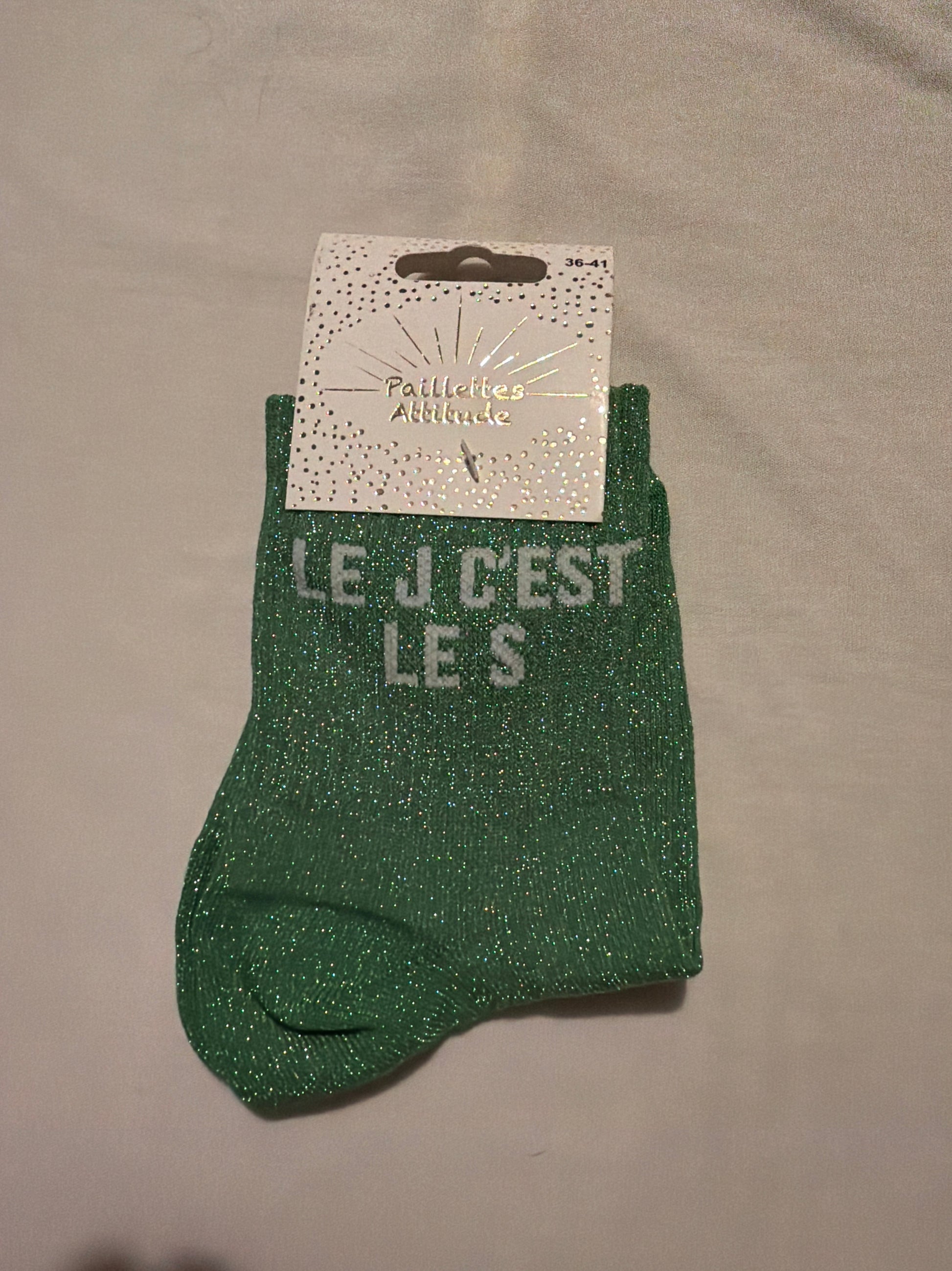 Chaussette de ville pailletée 36-41 LE J C’EST LE S