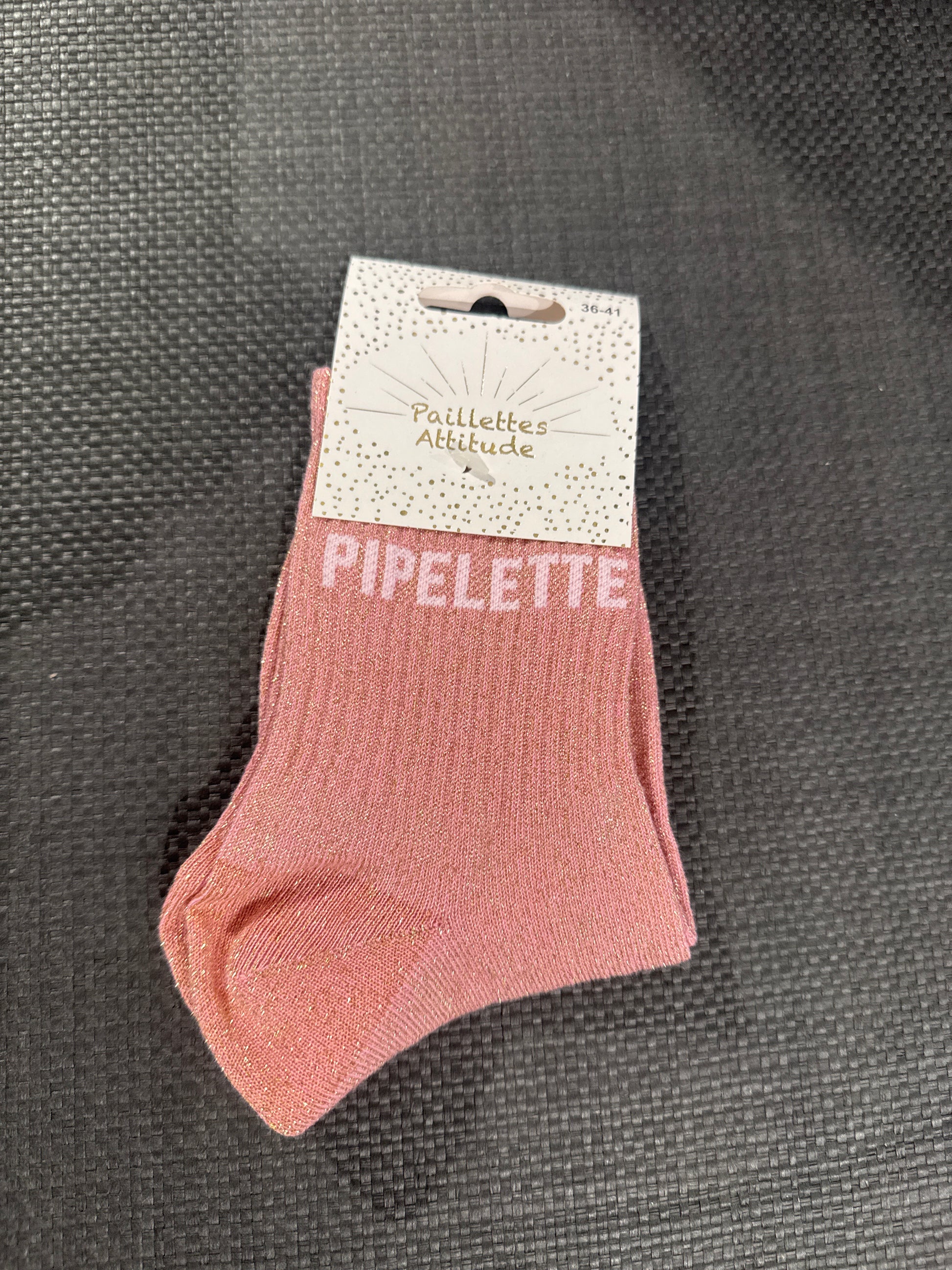 Chaussettes Rose Pailletée « Pipelette »