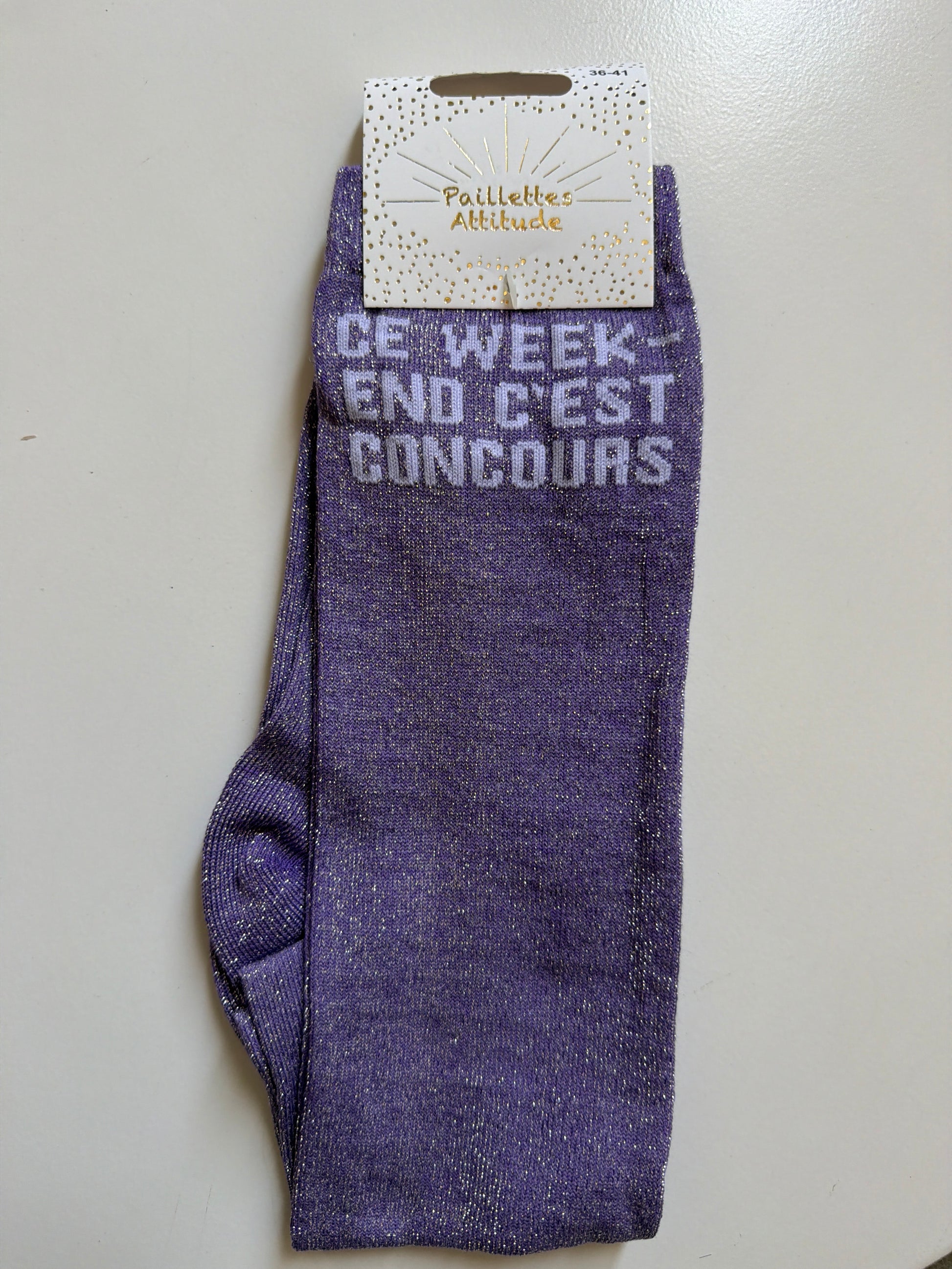 Chaussette pailletée équitation 36-41 CE WEEK-END C’EST CONCOURS 