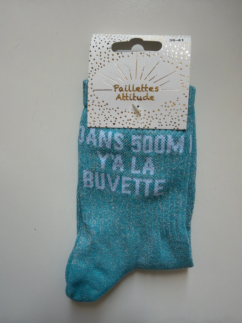 Chaussette de ville pailletée 36-41 DANS 500M Y’A LA BUVETTE