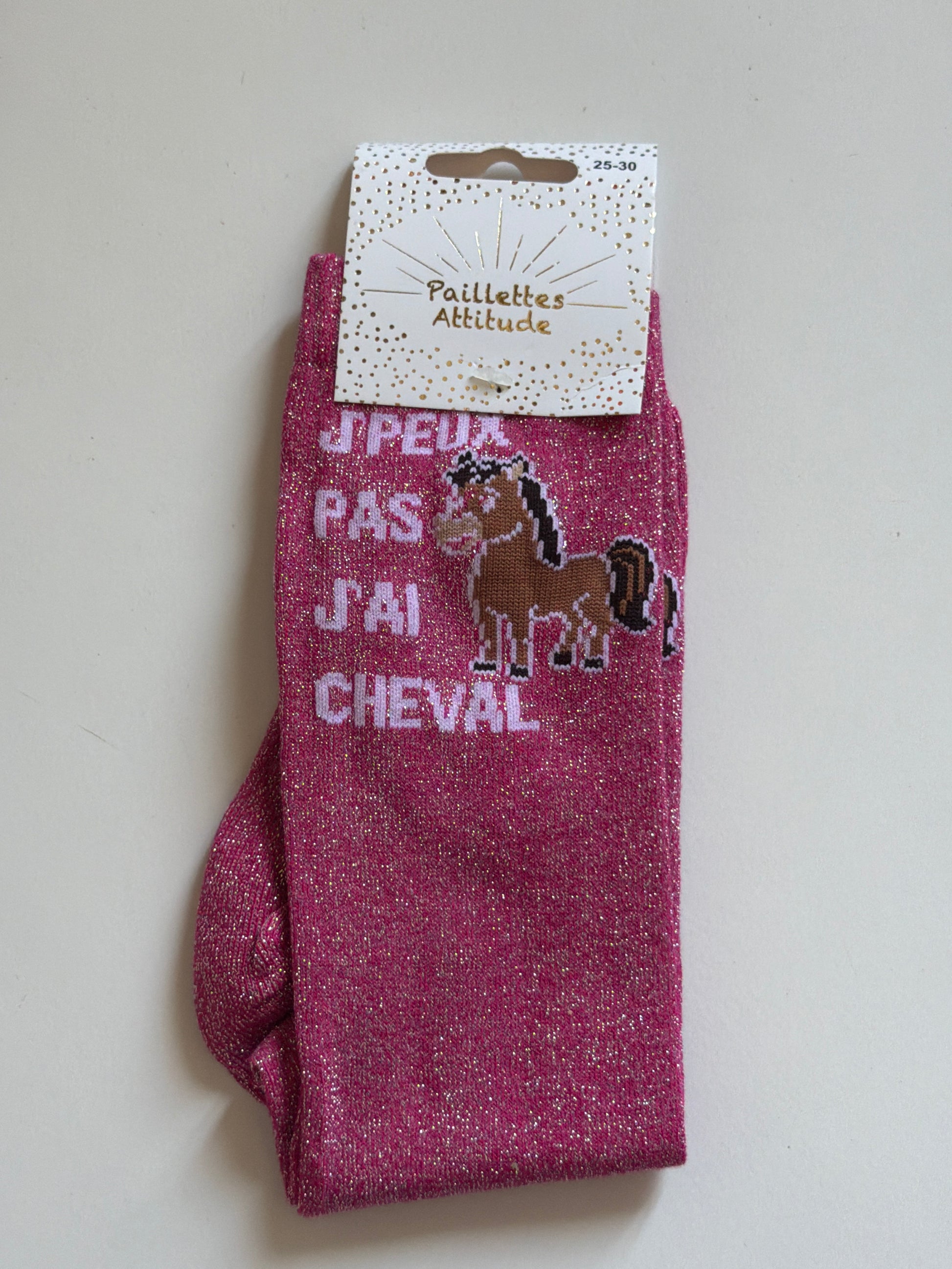Chaussette pailletée équitation 25-30 J’PEUX PAS J’AI CHEVAL