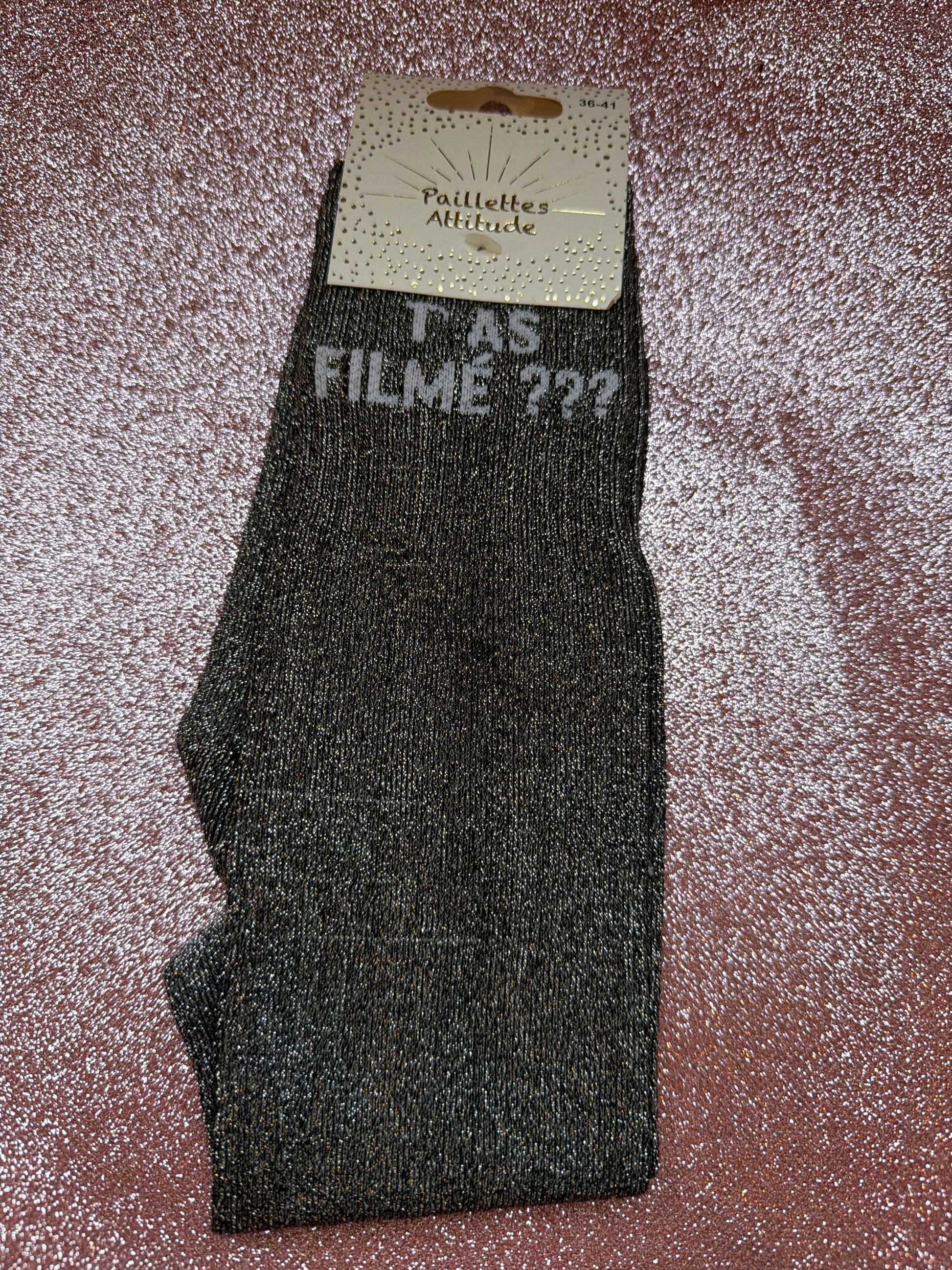 chaussette pailletée équitation T’AS FILMÉ ??? 36/41