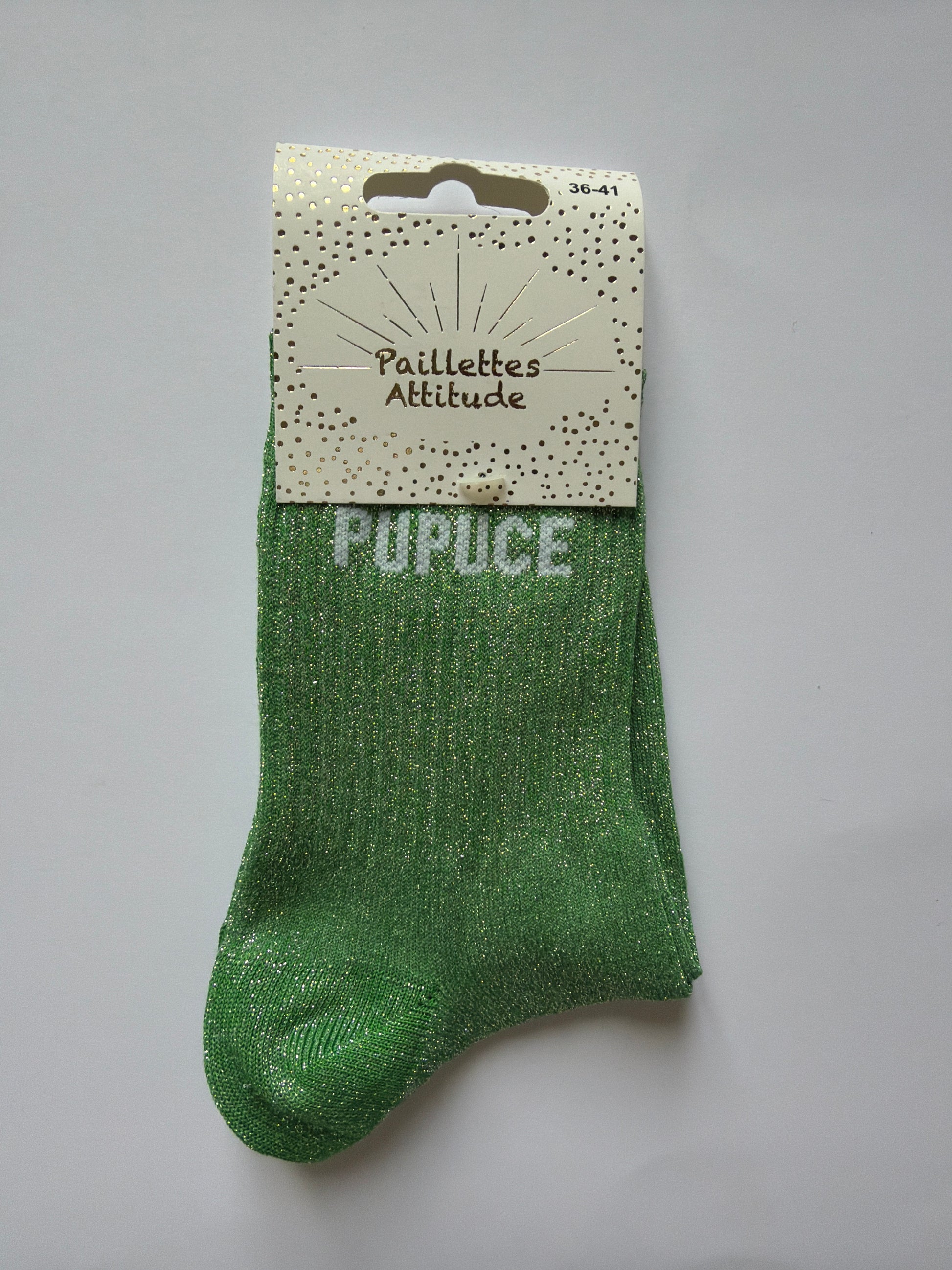 Chaussette de ville pailletée 36-41 PUPUCE