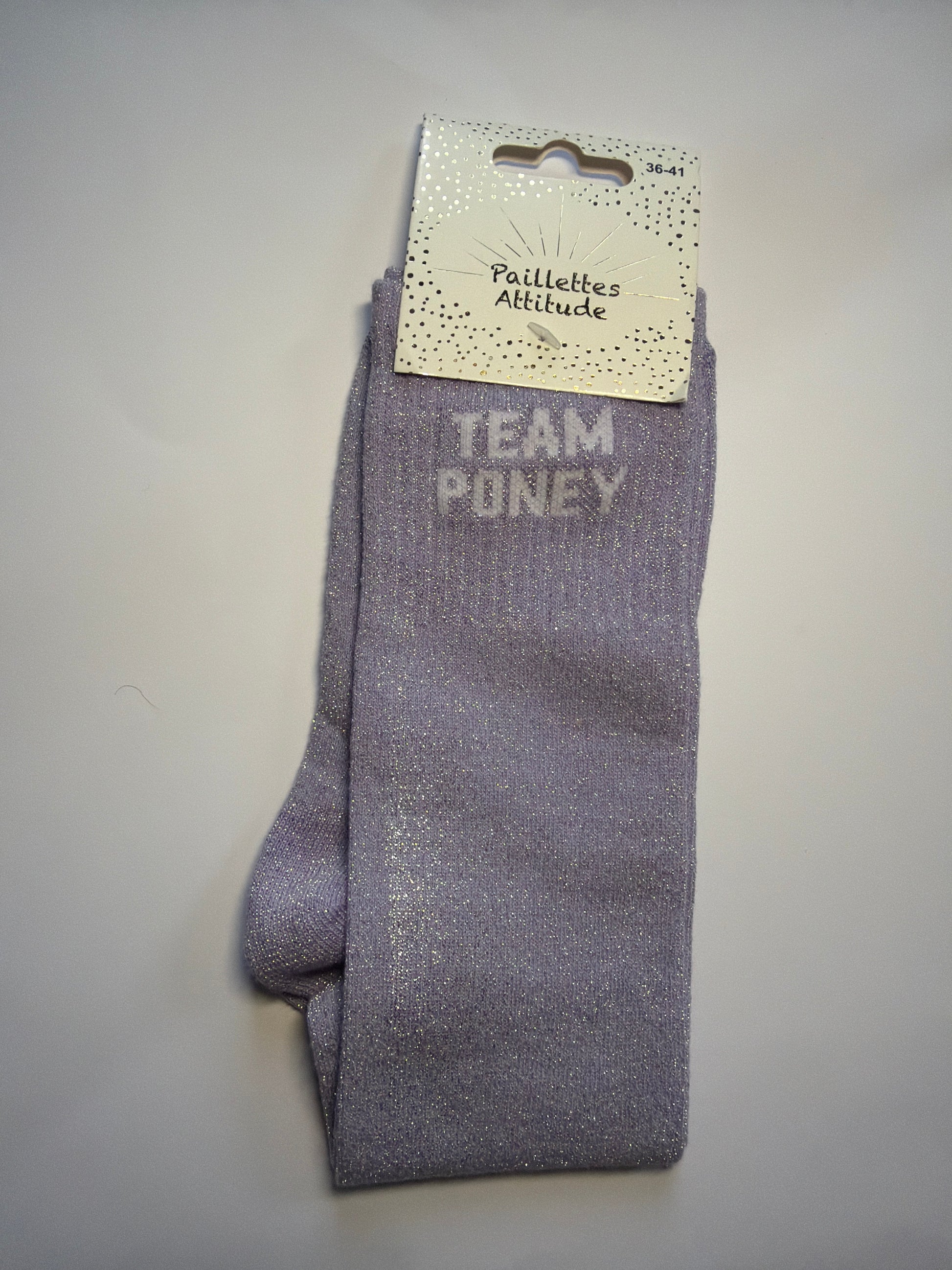 Chaussette pailletée équitation 36-41 TEAM PONEY