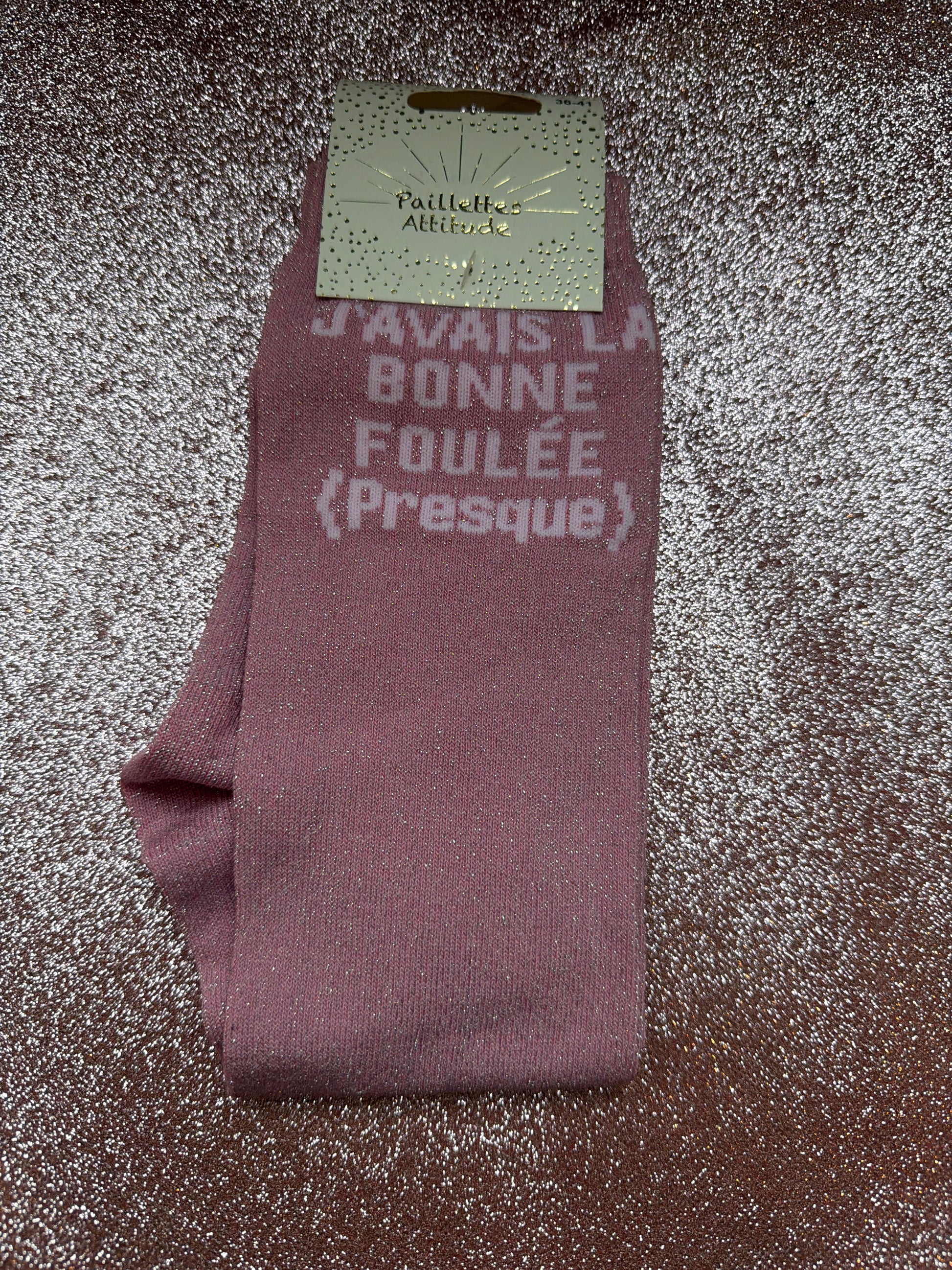 chaussette pailletée J’AVAIS LA BONNE FOULÉE (Presque) 36/41