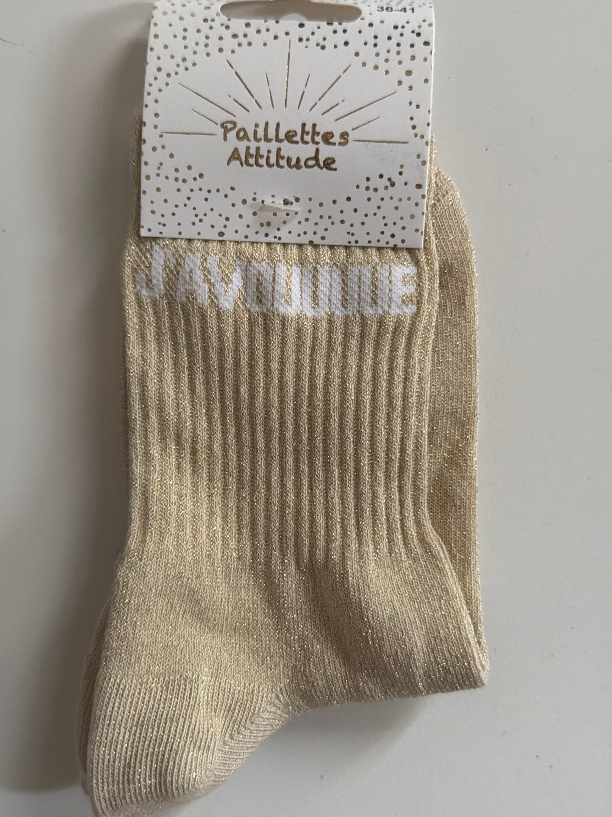 chaussette de ville pailletée 36-41 J’AVOUUUUE