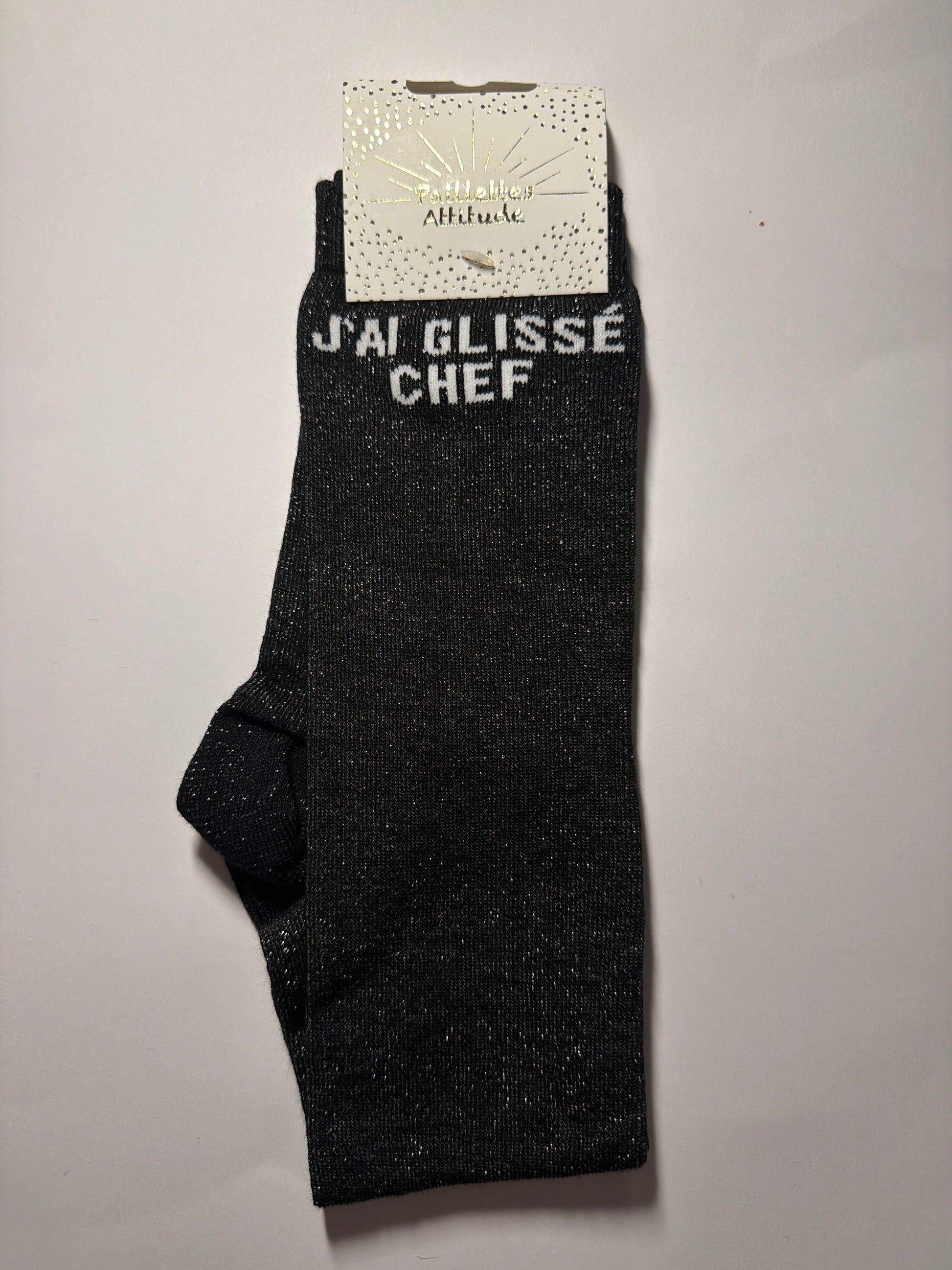 Chaussette pailletée équitation 36-41 J'AI GLISSÉ CHEF