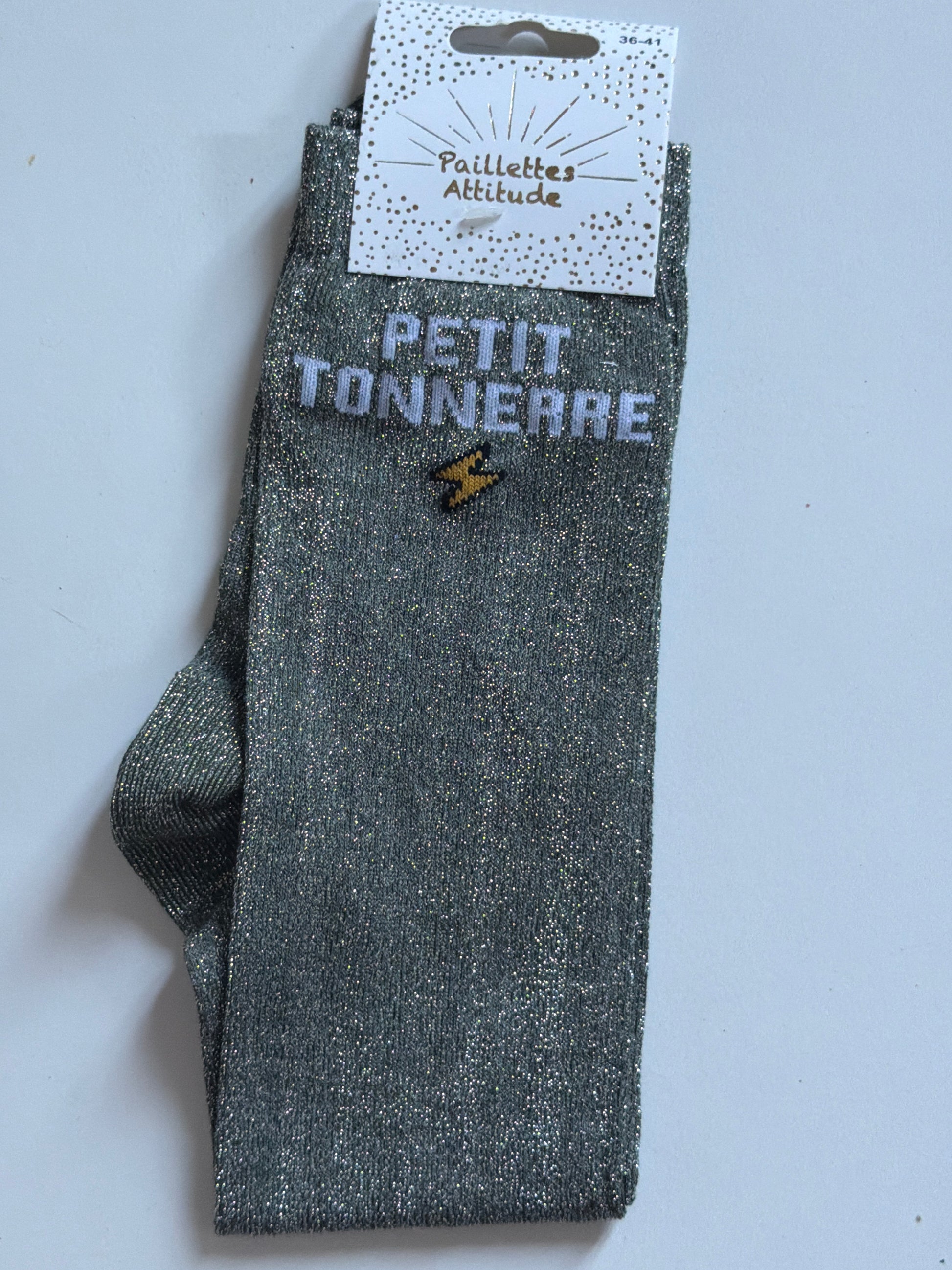 Chaussette pailletée équitation 36-41 PETIT TONNERRE ⚡️