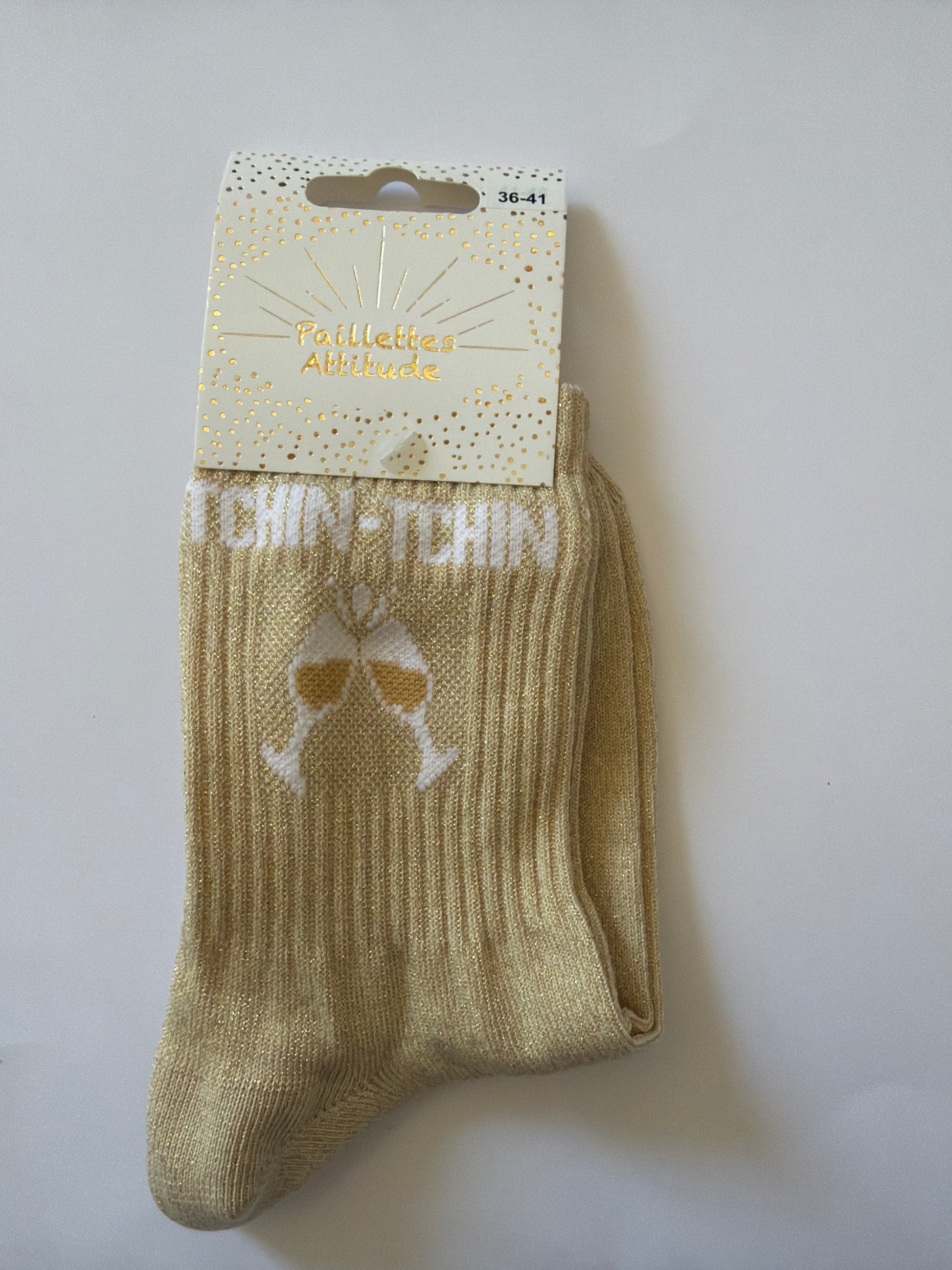Chaussette de ville pailletée 36-41 TCHIN-TCHIN