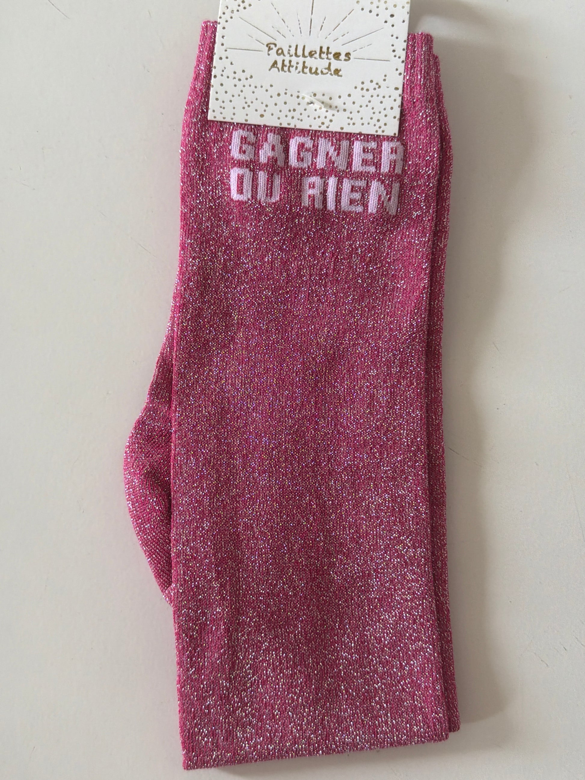 Chaussette équitation pailletée 36-41 GAGNER OU RIEN
