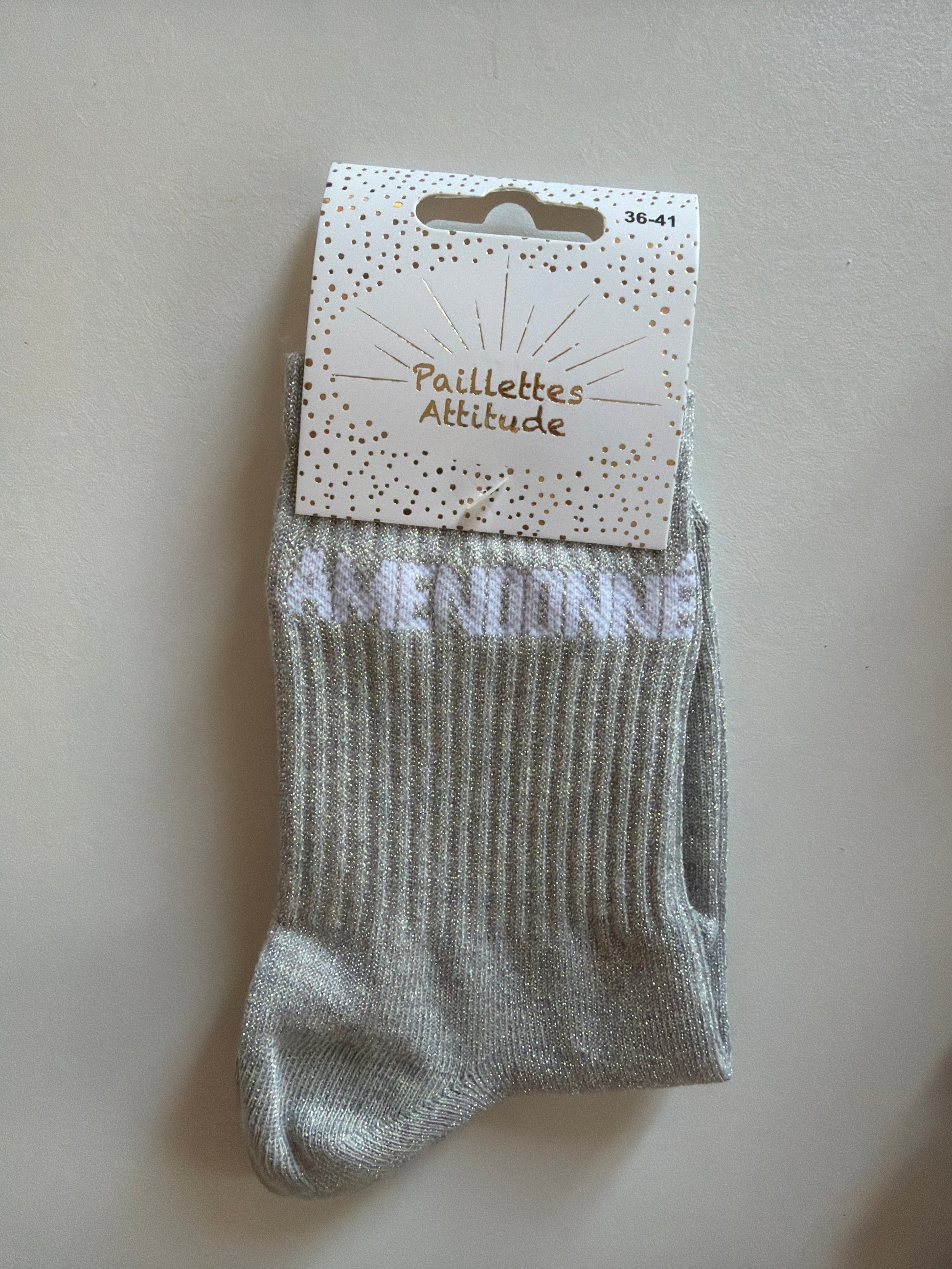 Chaussette de ville pailletée 36-41 AMENDONNÉ