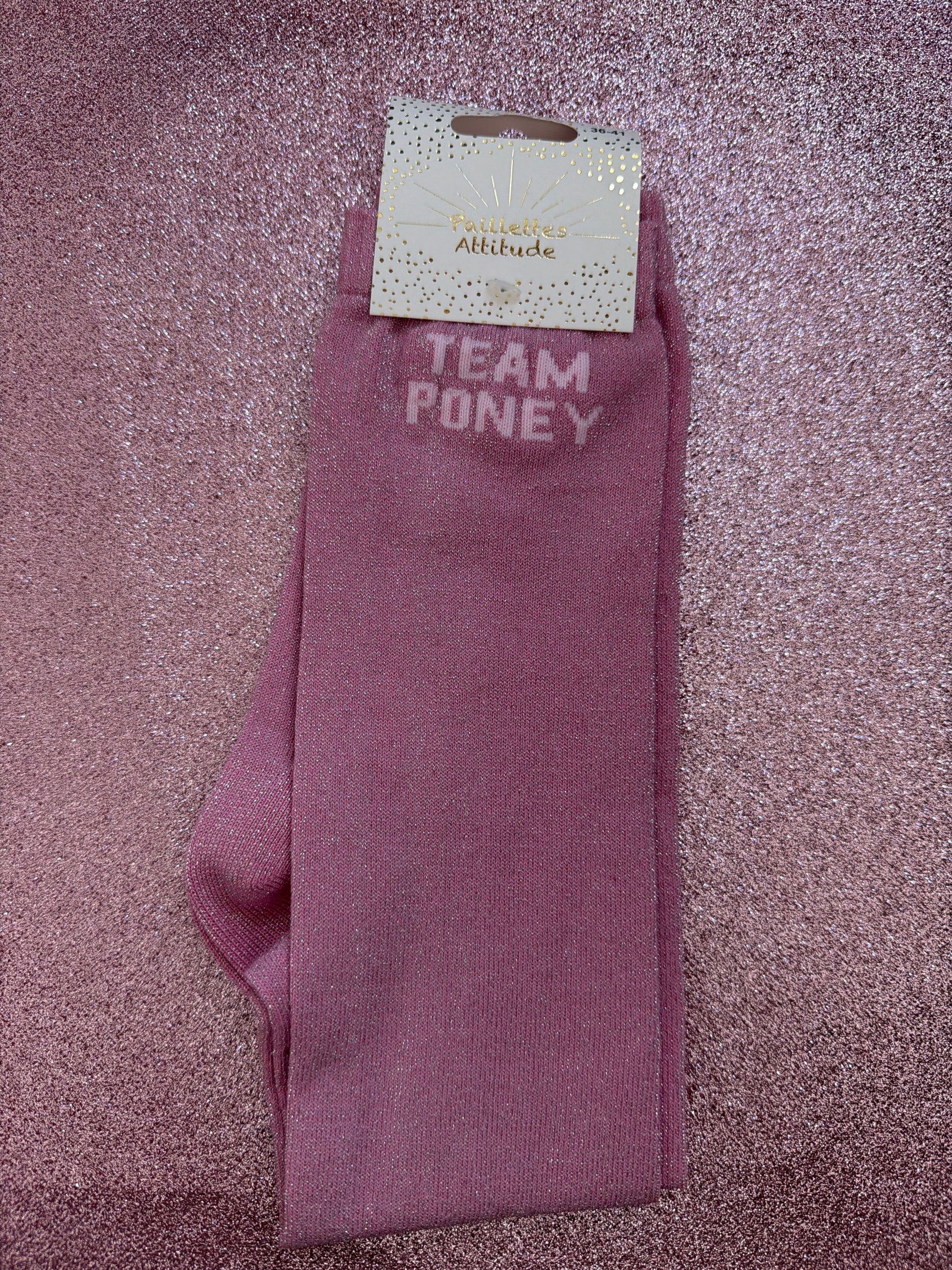 chaussette pailletée TEAM PONEY
