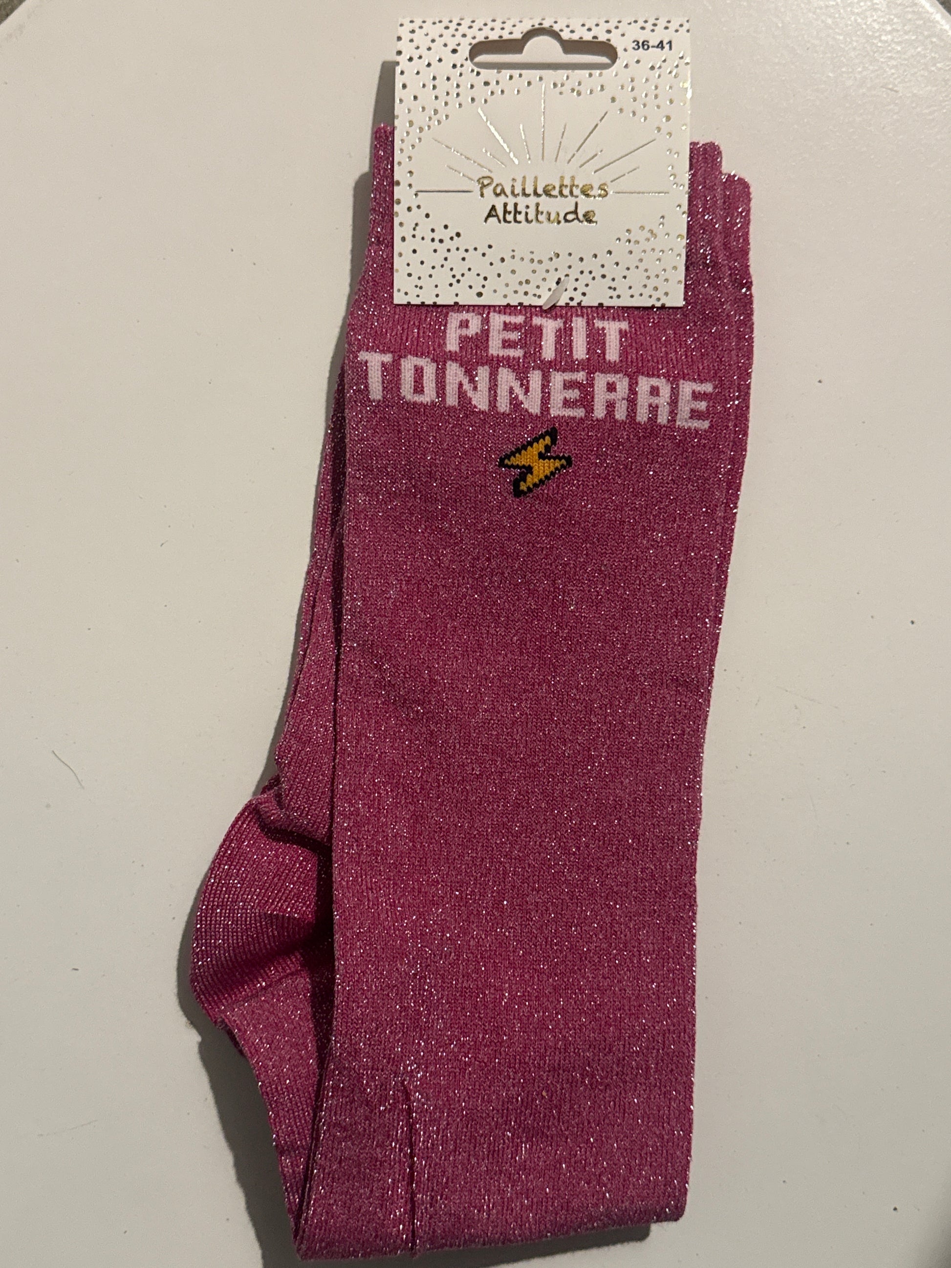 Chaussette pailletée équitation 36-41 PETIT TONNERRE ⚡️