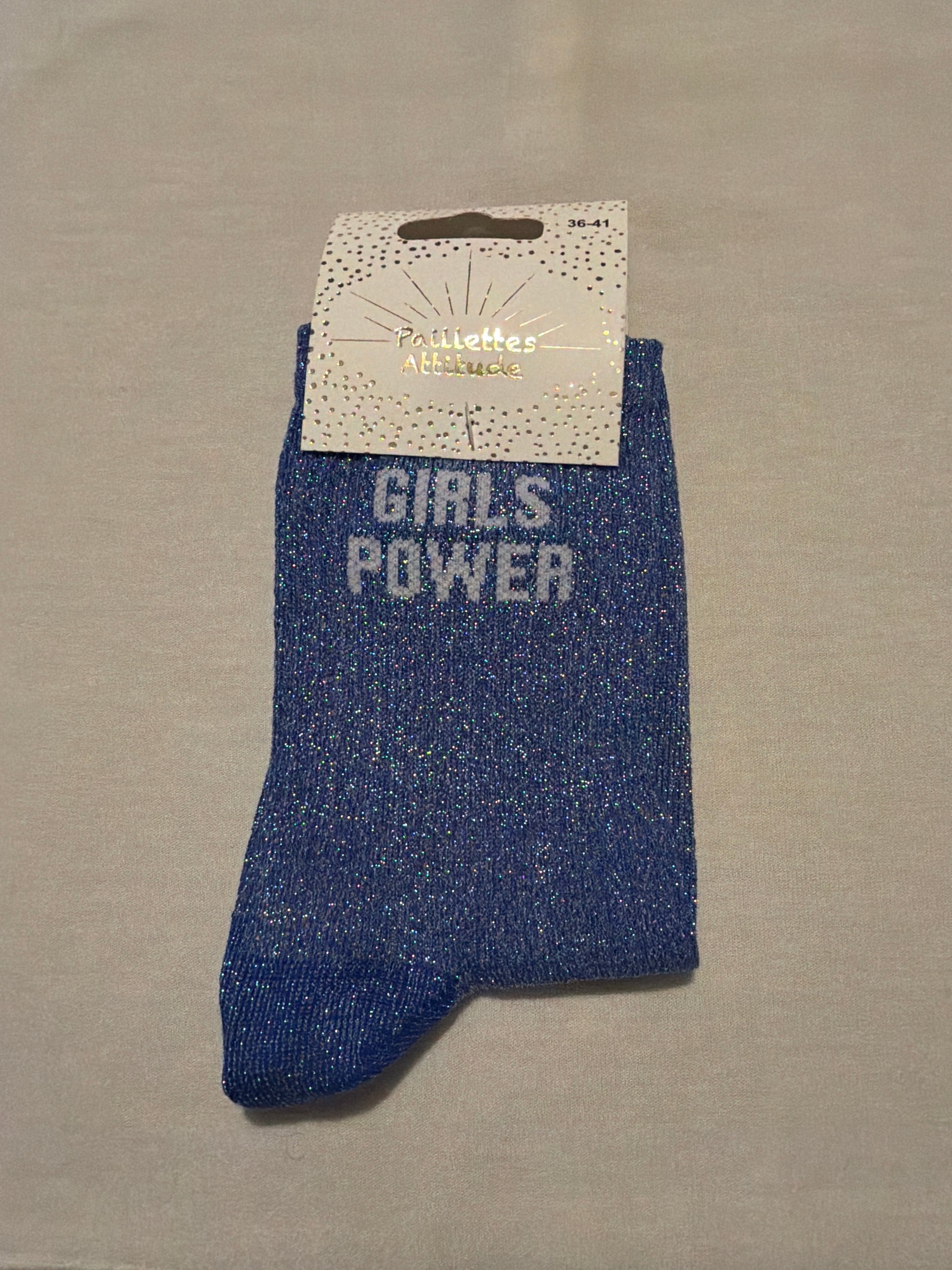 Chaussette de ville pailletée 36-41 GIRLS POWER