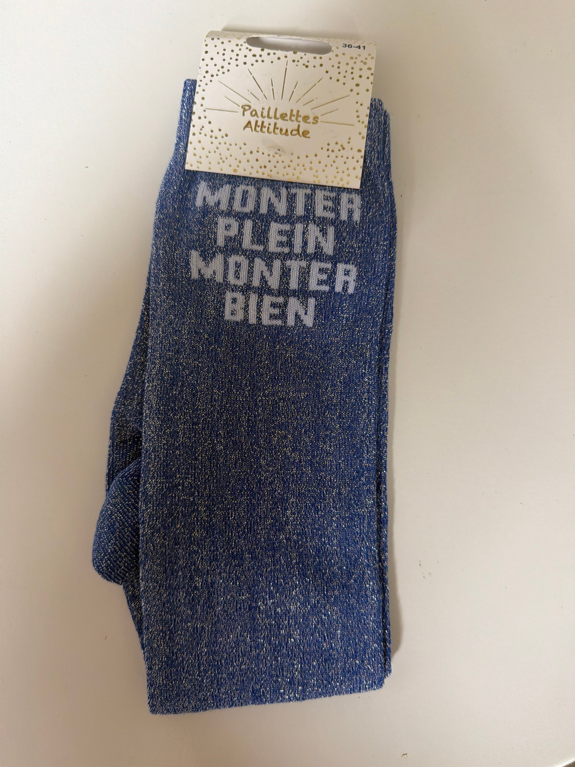 Chaussette pailletée équitation 36-41 MONTER PLEIN MONTER BIEN
