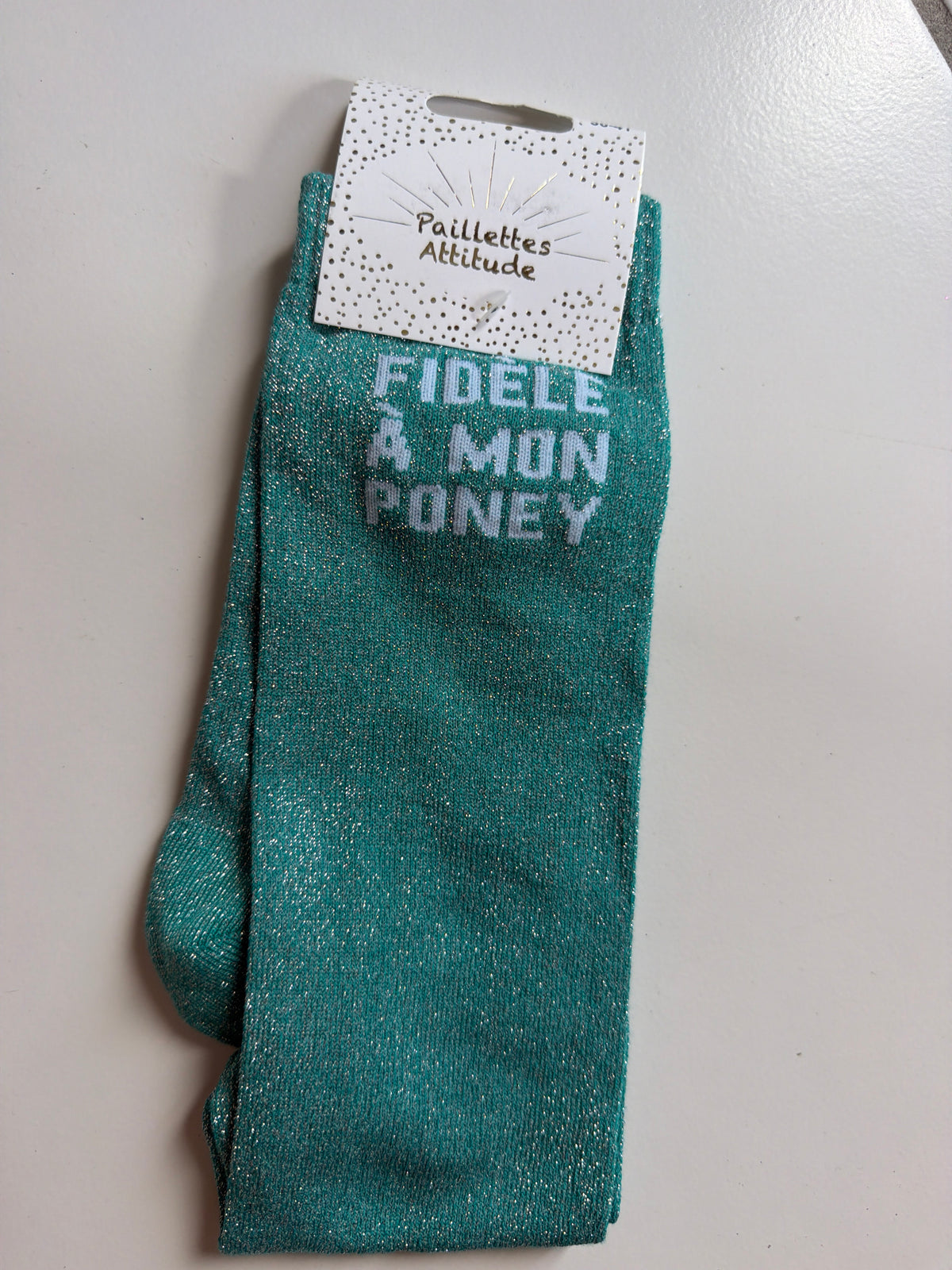 Chaussette pailletée équitation 36-41  FIDÈLE À MON PONEY