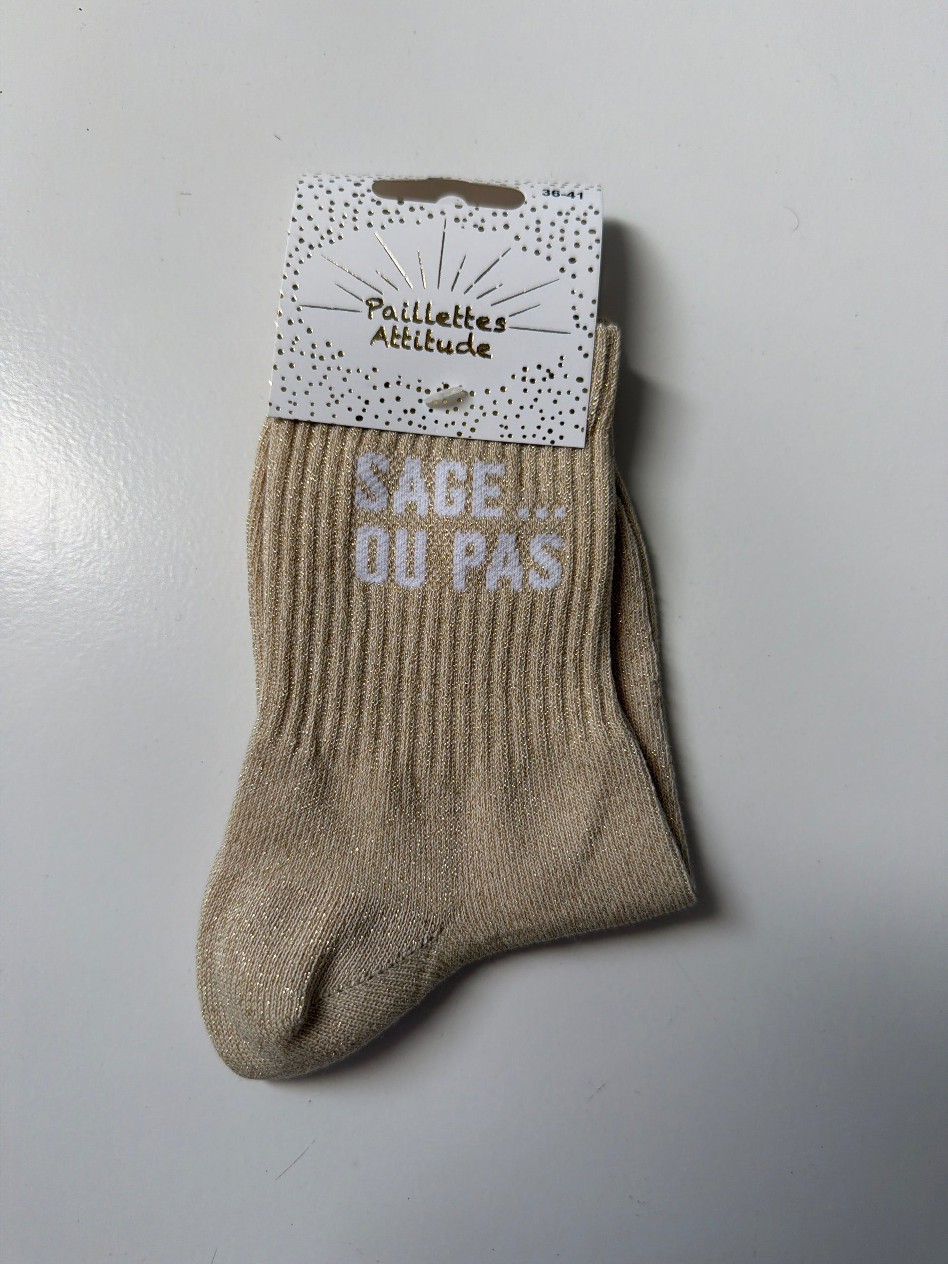 Chaussette de ville pailletée 36-41 SAGE … OU PAS