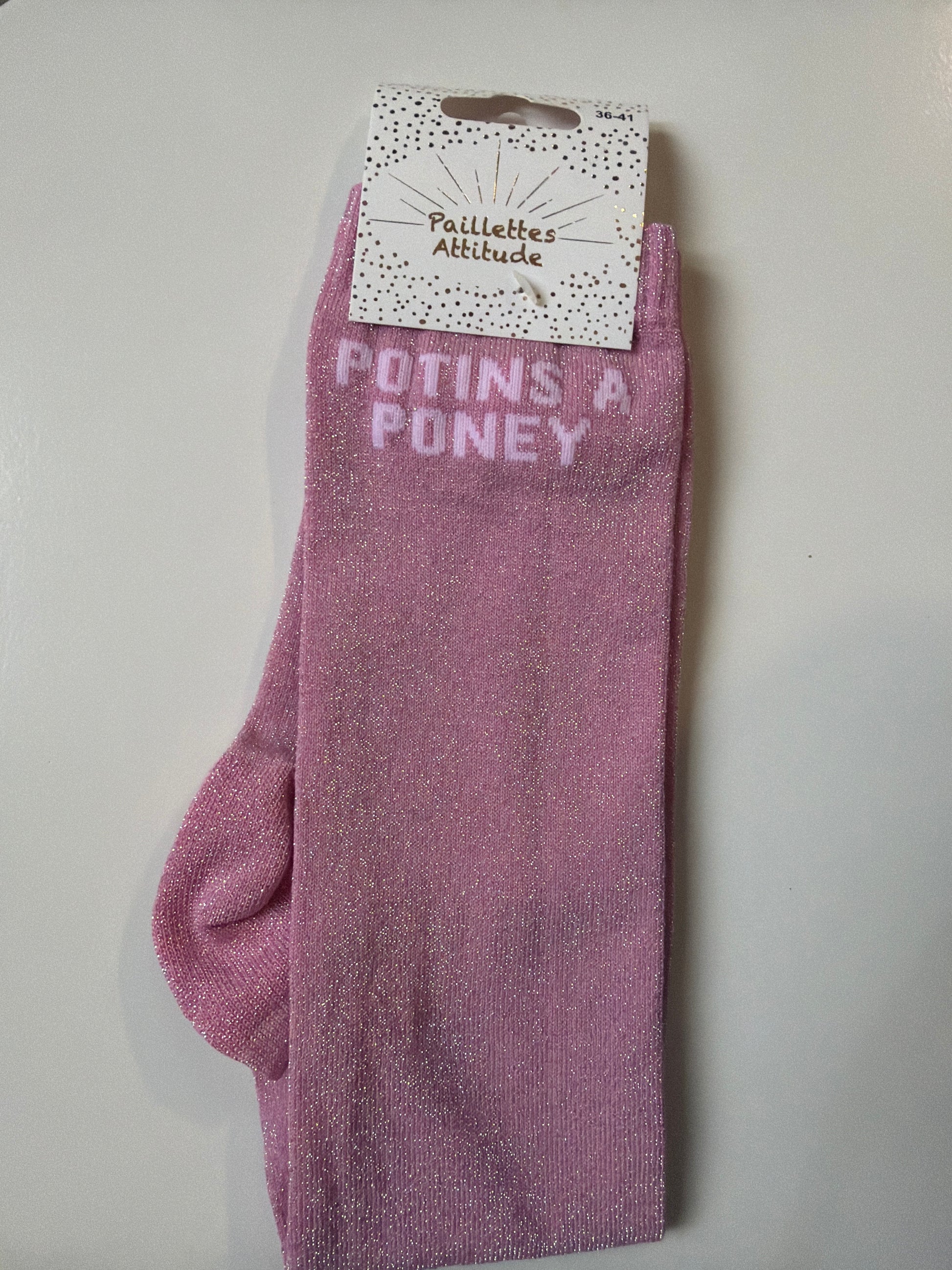 Chaussette équitation pailletée 36-41 POTINS A PONEY