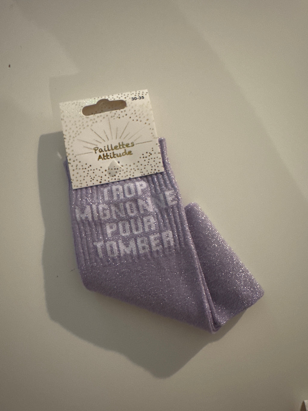 Chaussette pailletée TROP MIGNONE POUR TOMBER 30/35