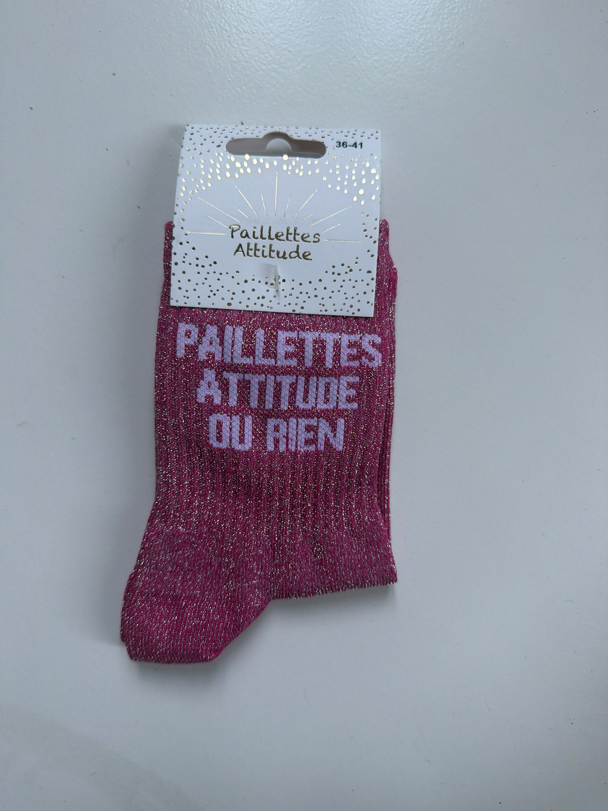 Chaussette pailletée de ville 36-41 PAILLETTES ATTITUDE OU RIEN