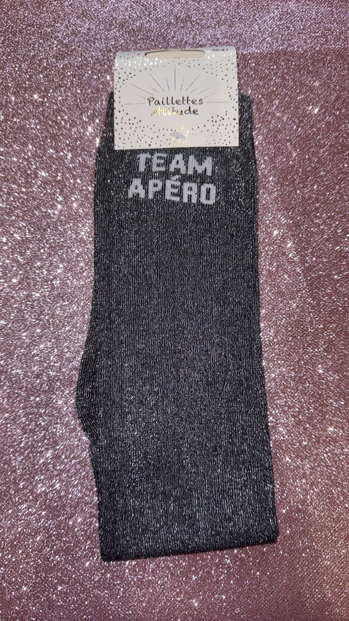 chaussette pailletée TEAM APÉRO 36/41