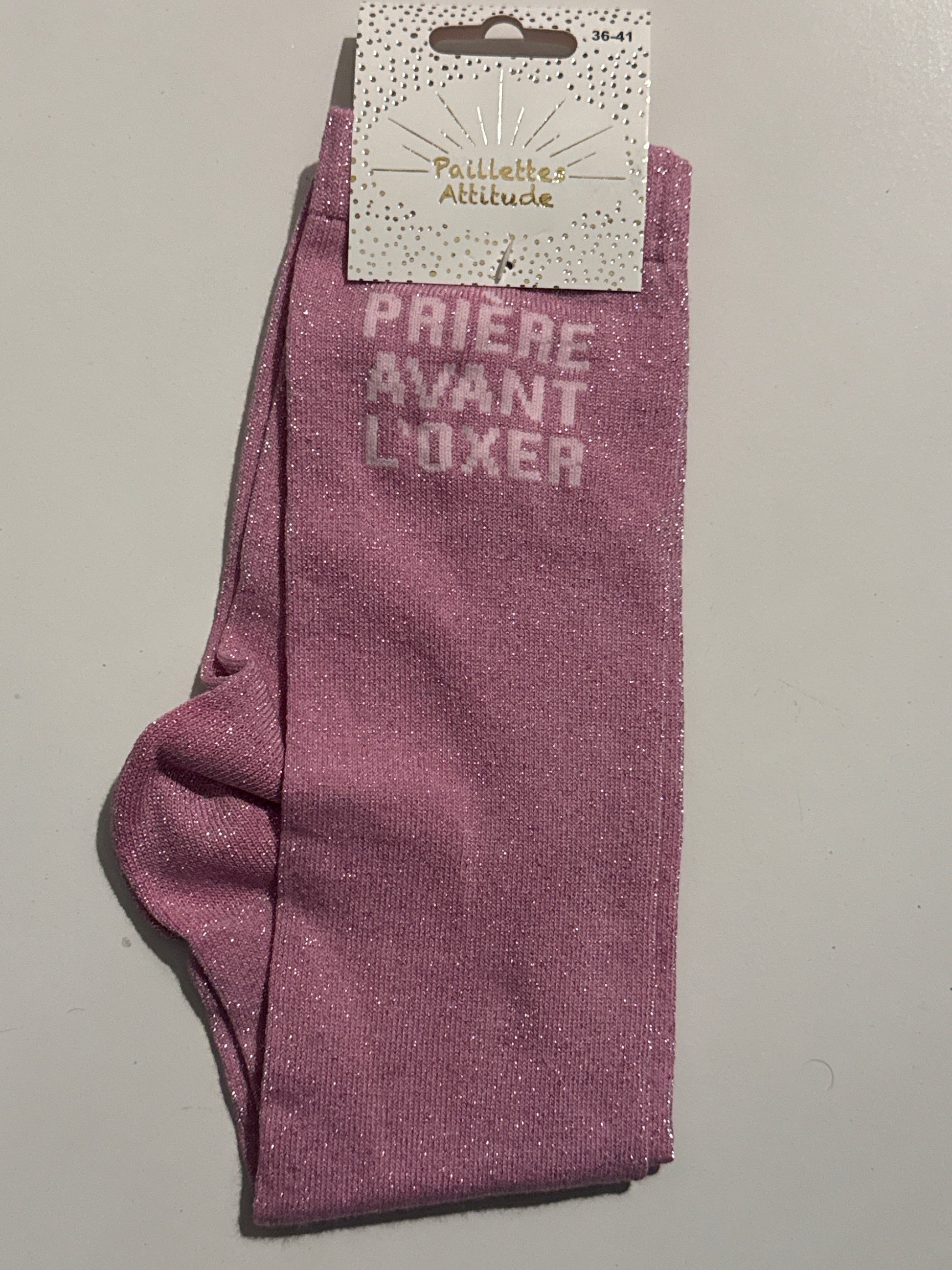 Chaussette pailletée équitation 36-41 PRIÈRE AVANT L'OXER