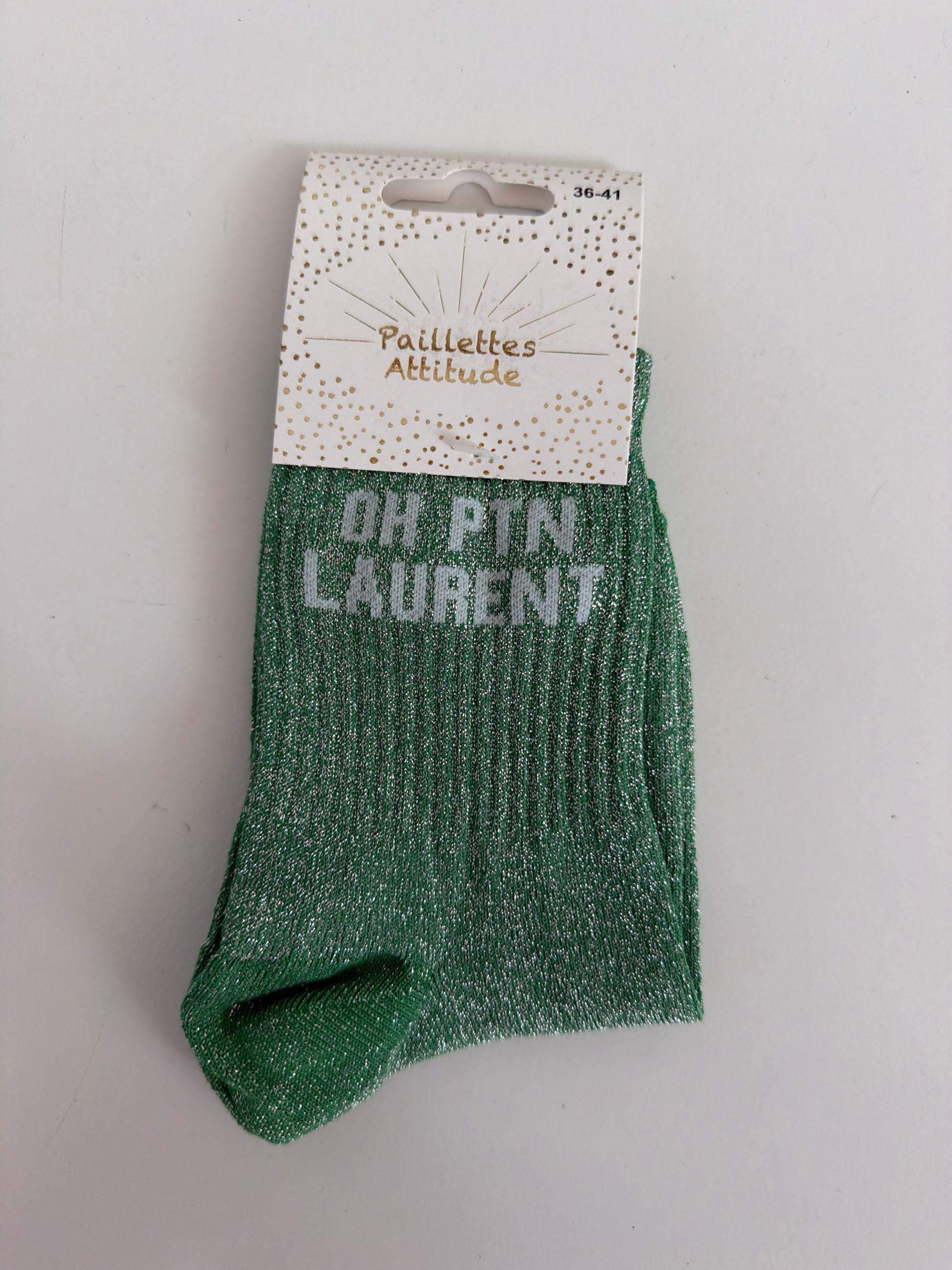 Chaussette de ville pailletée 36-41 OH PTIN LAURENT