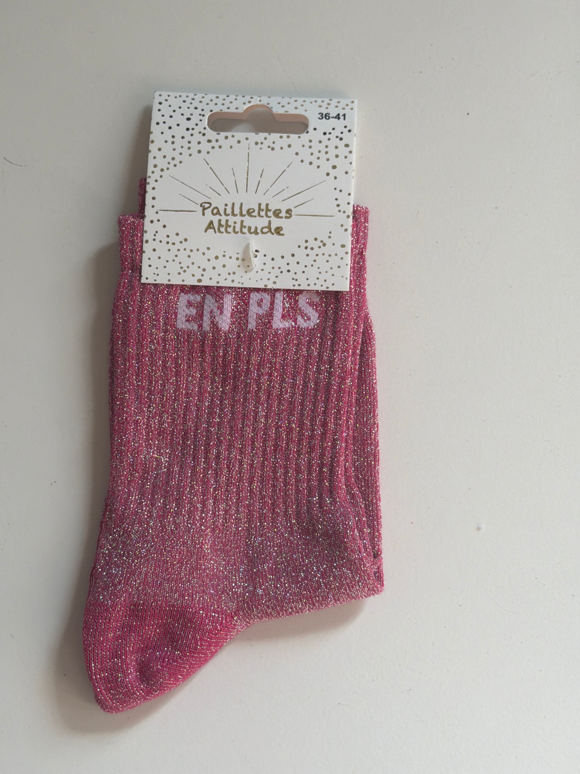 Chaussette de ville pailletée 36-41 EN PLS