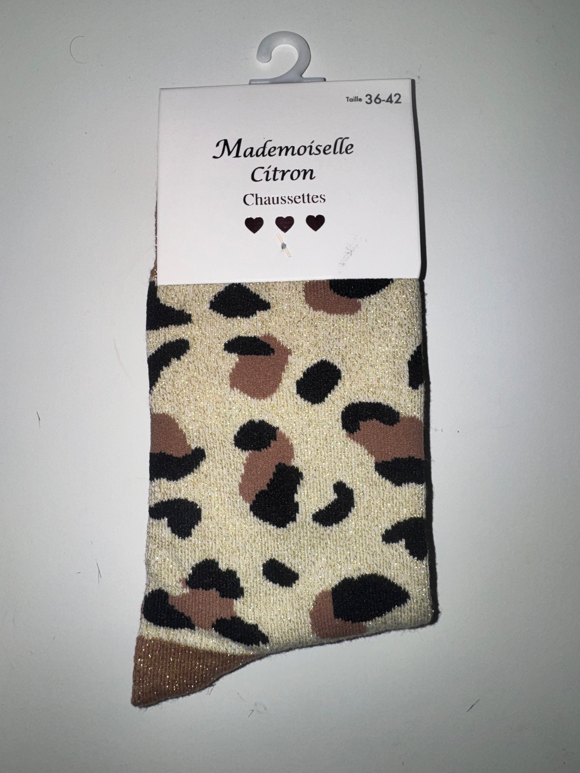 Chaussette imprimée légèrement pailletée