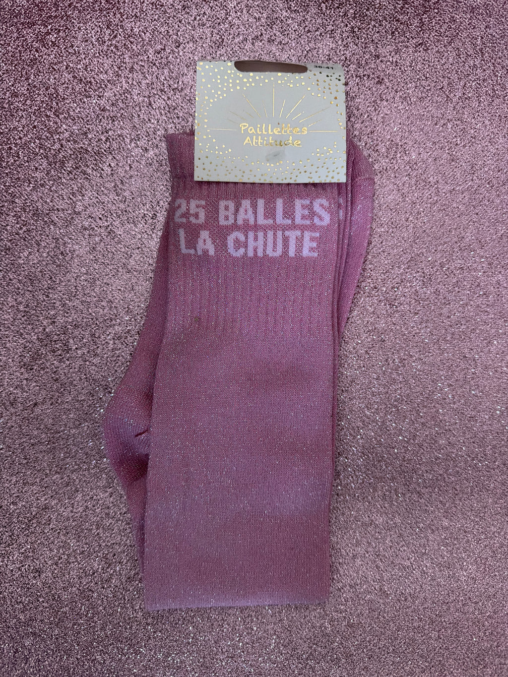 chaussette pailletée 25 balles la chute 36/41