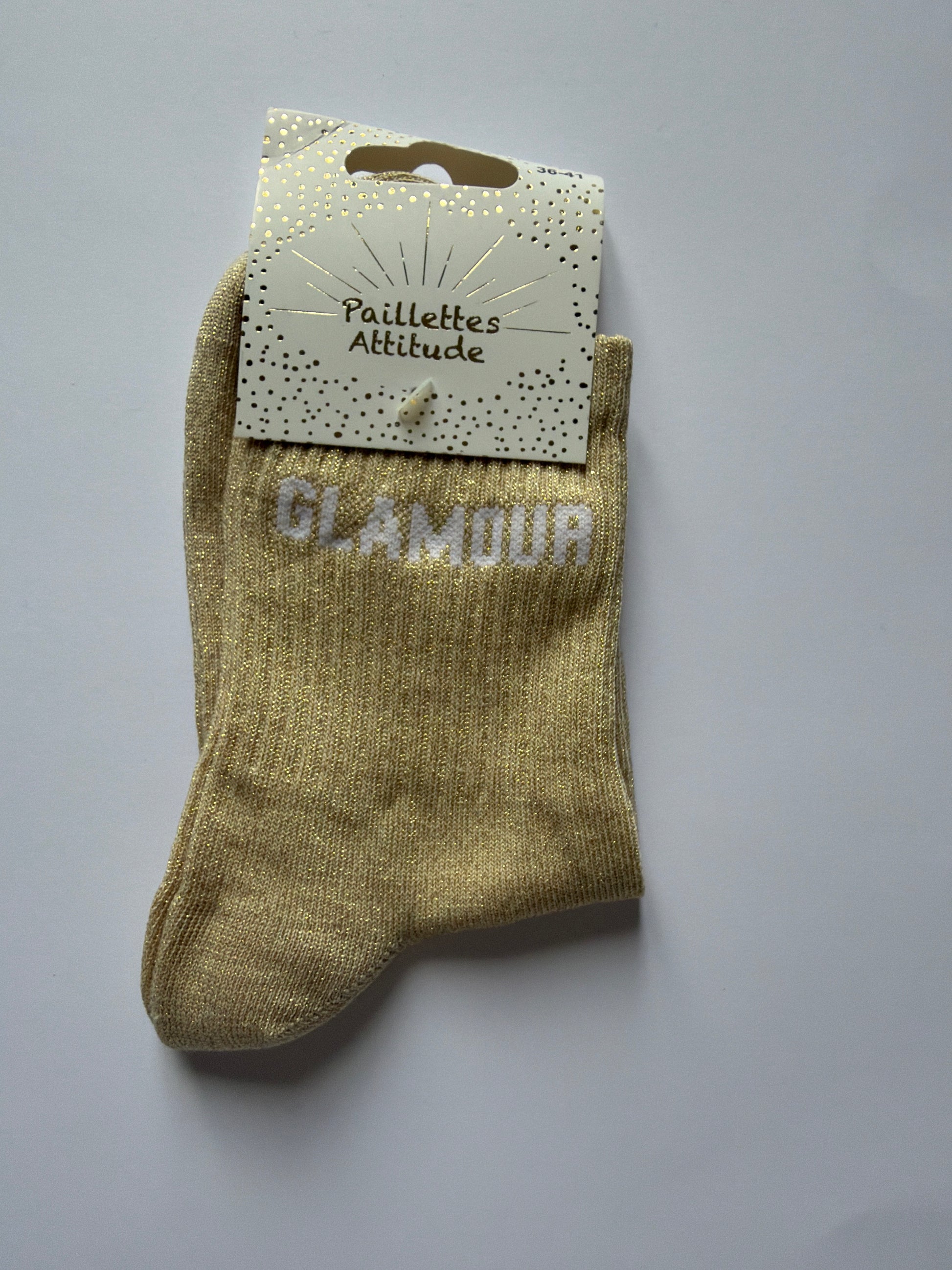 Chaussette pailletée de ville 36-41 GLAMOUR