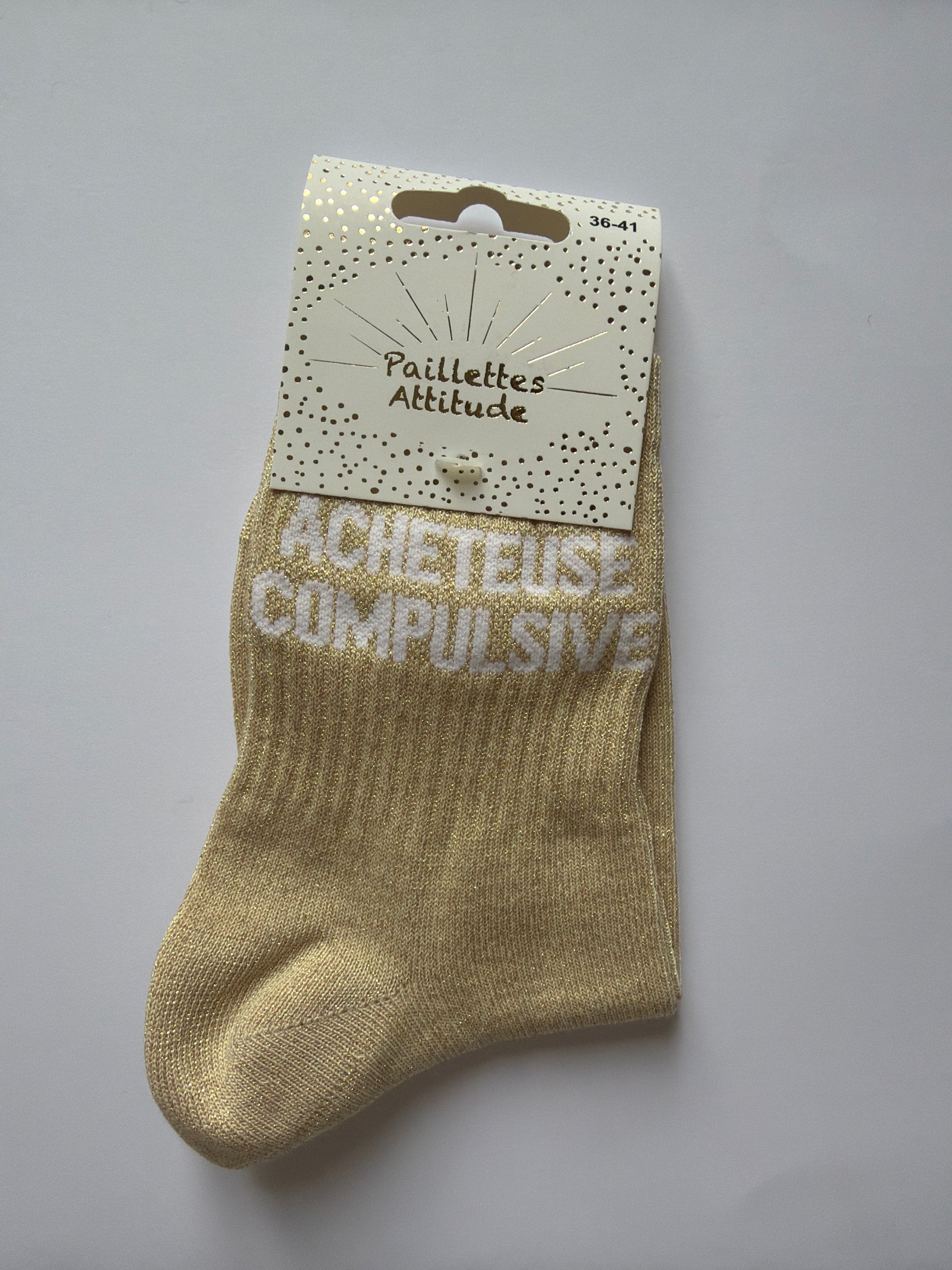 Chaussette de ville pailletée 36/41 ACHETEUSE COMPULSIVE