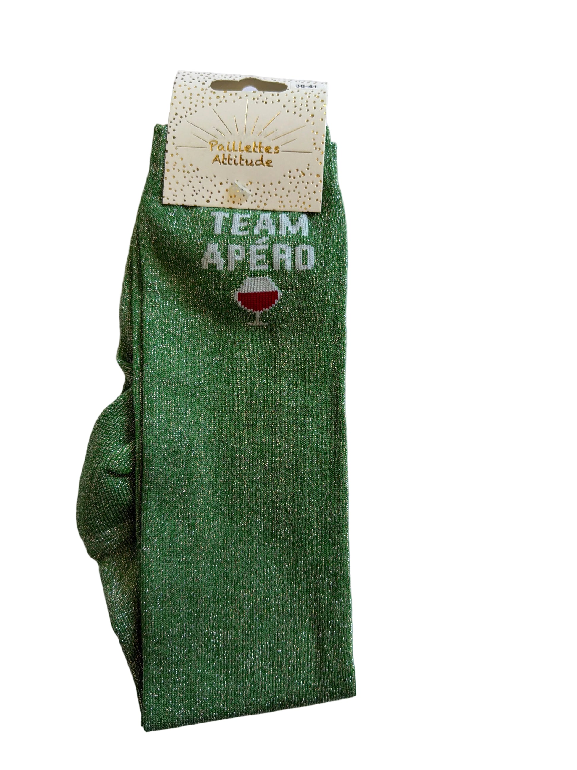 Chaussette pailletée équitation 36-41 TEAM APÉRO 🍷